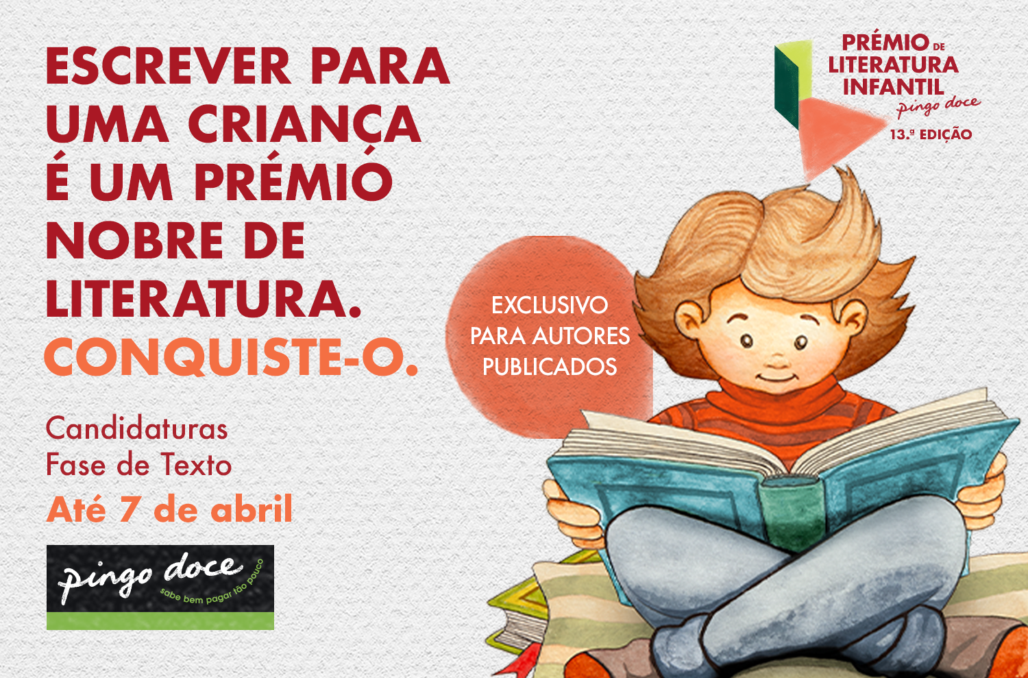 2026 Estão abertas as candidaturas para a 13ª edição do Prémio de Literatura Infantil Pingo Doce