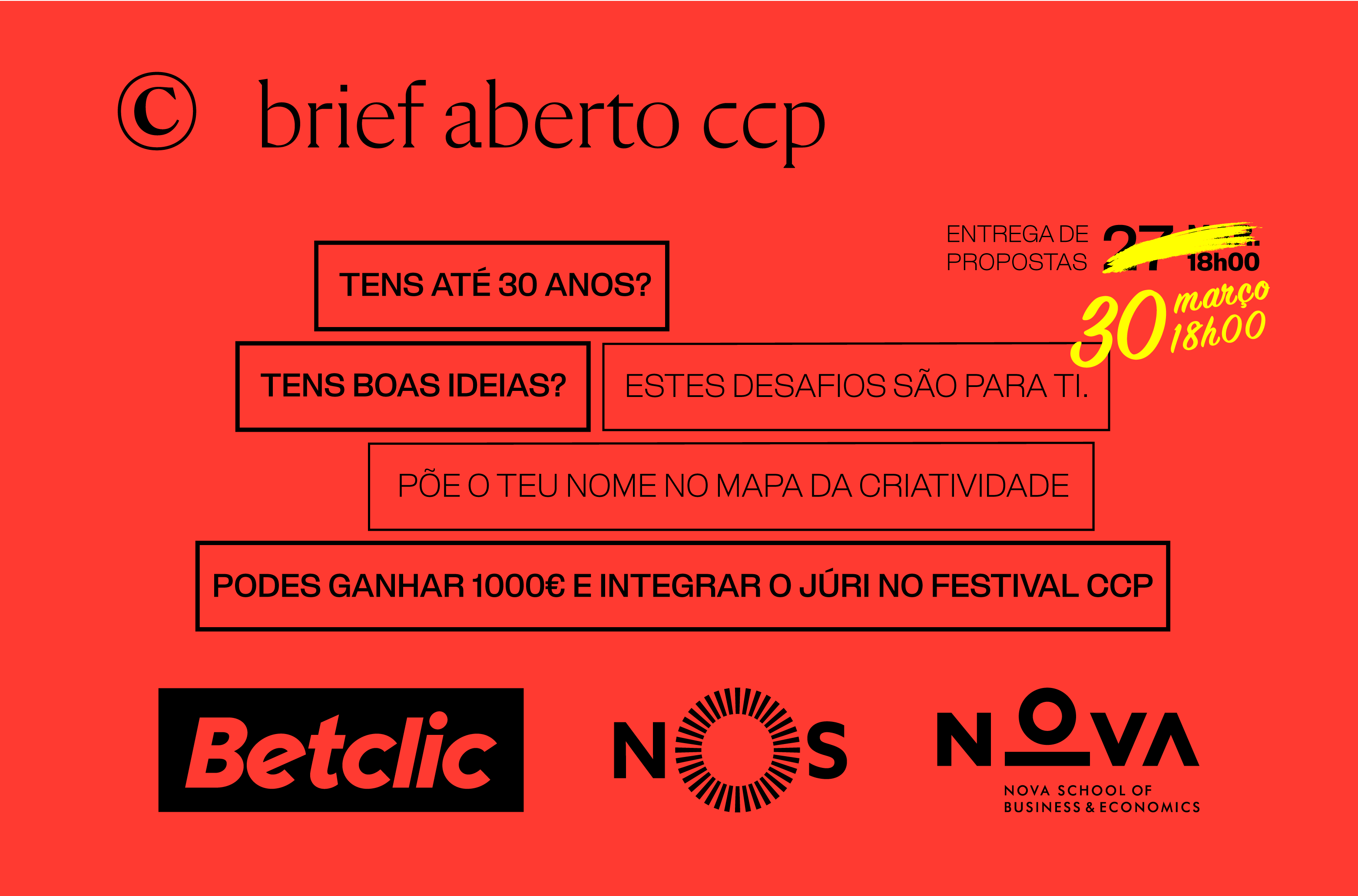 2026 Prolongamento do prazo de entrega de propostas nos Briefs Abertos!