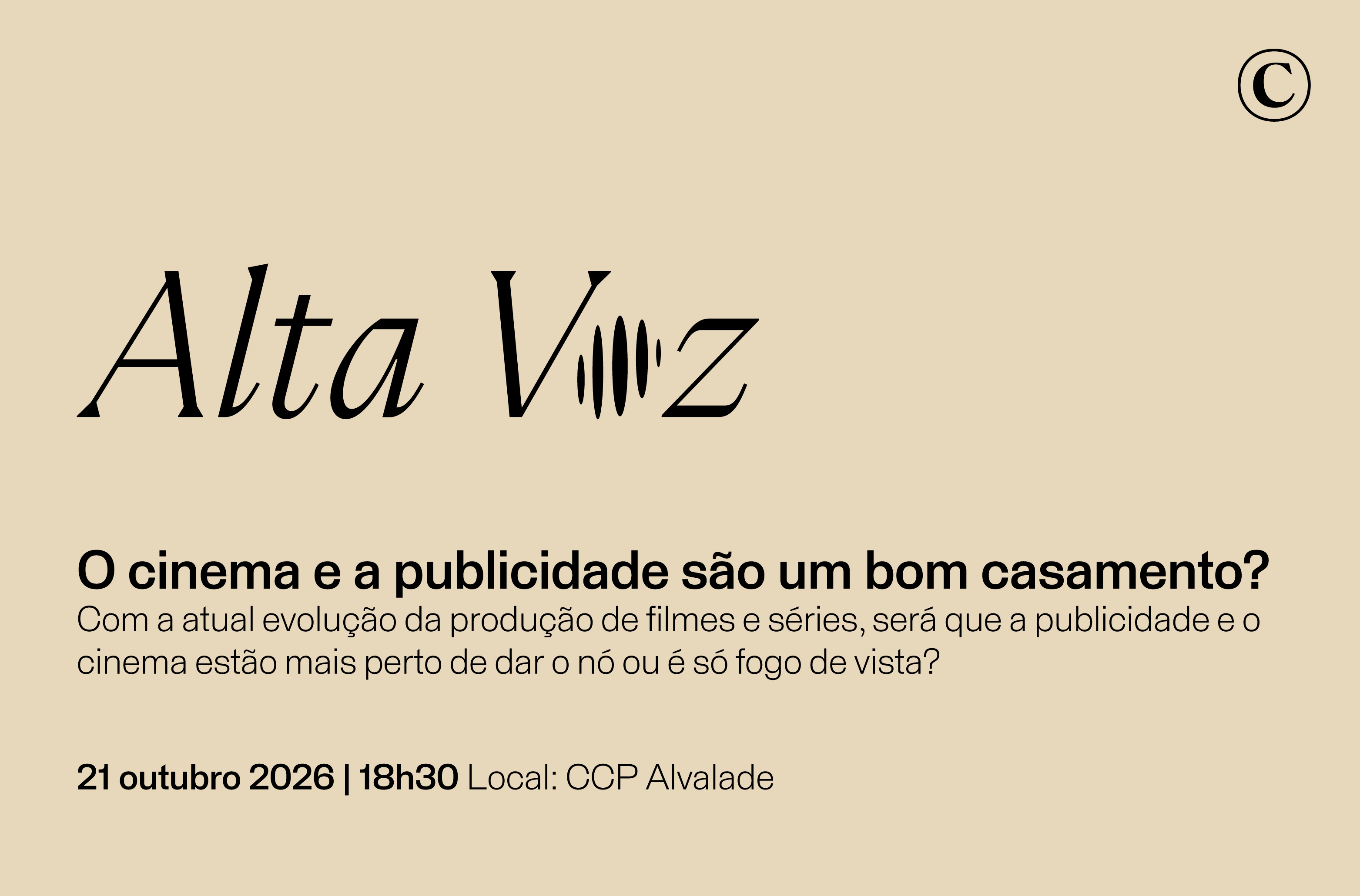 Alta Voz CCP “O cinema e a publicidade são um bom casamento?”