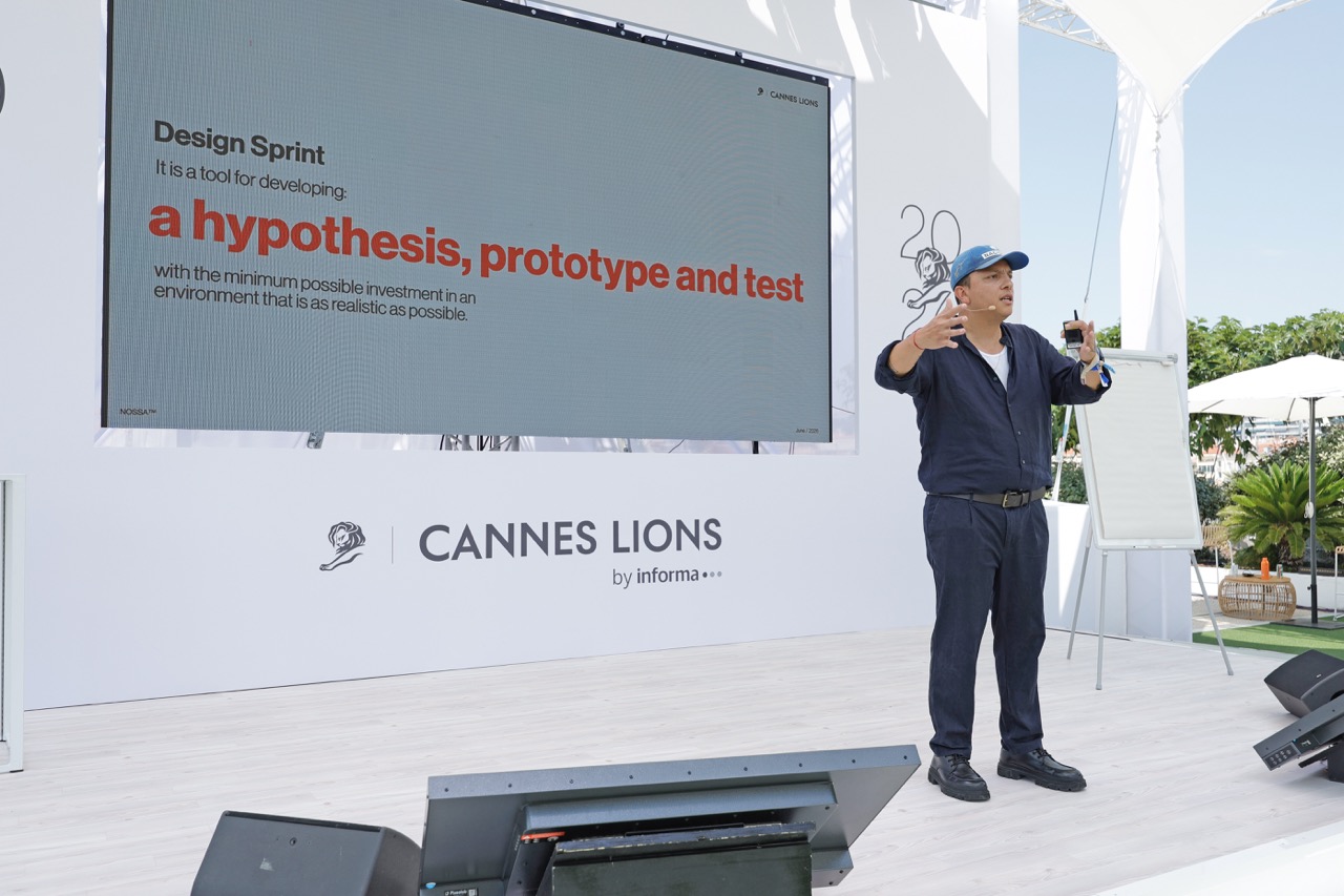 2026 Victor Britto, da agência portuguesa NOSSA™, esteve em Cannes com o workshop “Retire the Brainstorm to be More Creative”