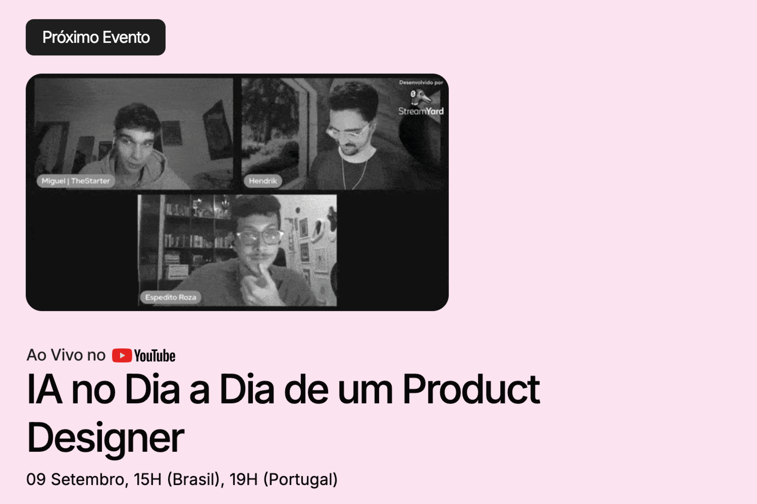 Webinar gratuito TheStarter| IA no dia a dia de um Product Designer