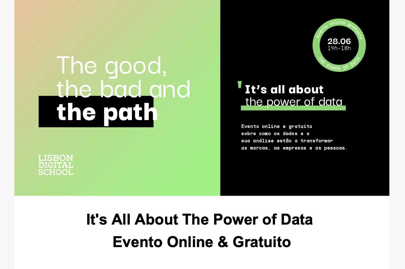 It's All About The Power of Data Evento Online & Gratuito