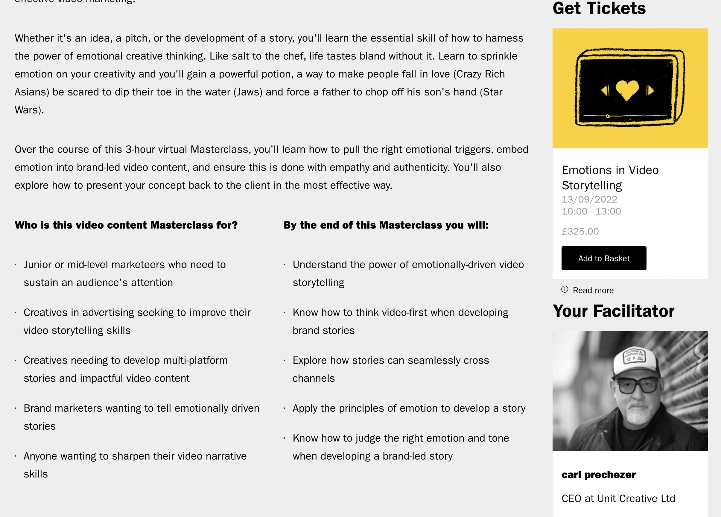 Emotions in Video Storytelling
