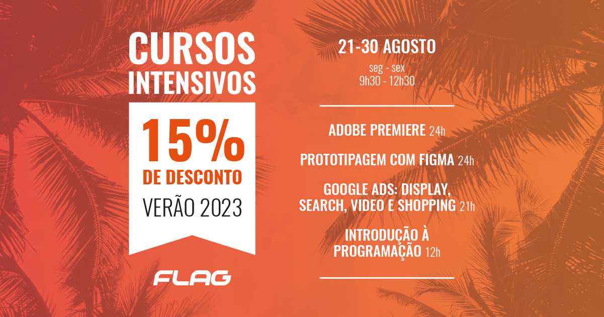 Cursos de Verão FLAG com desconto