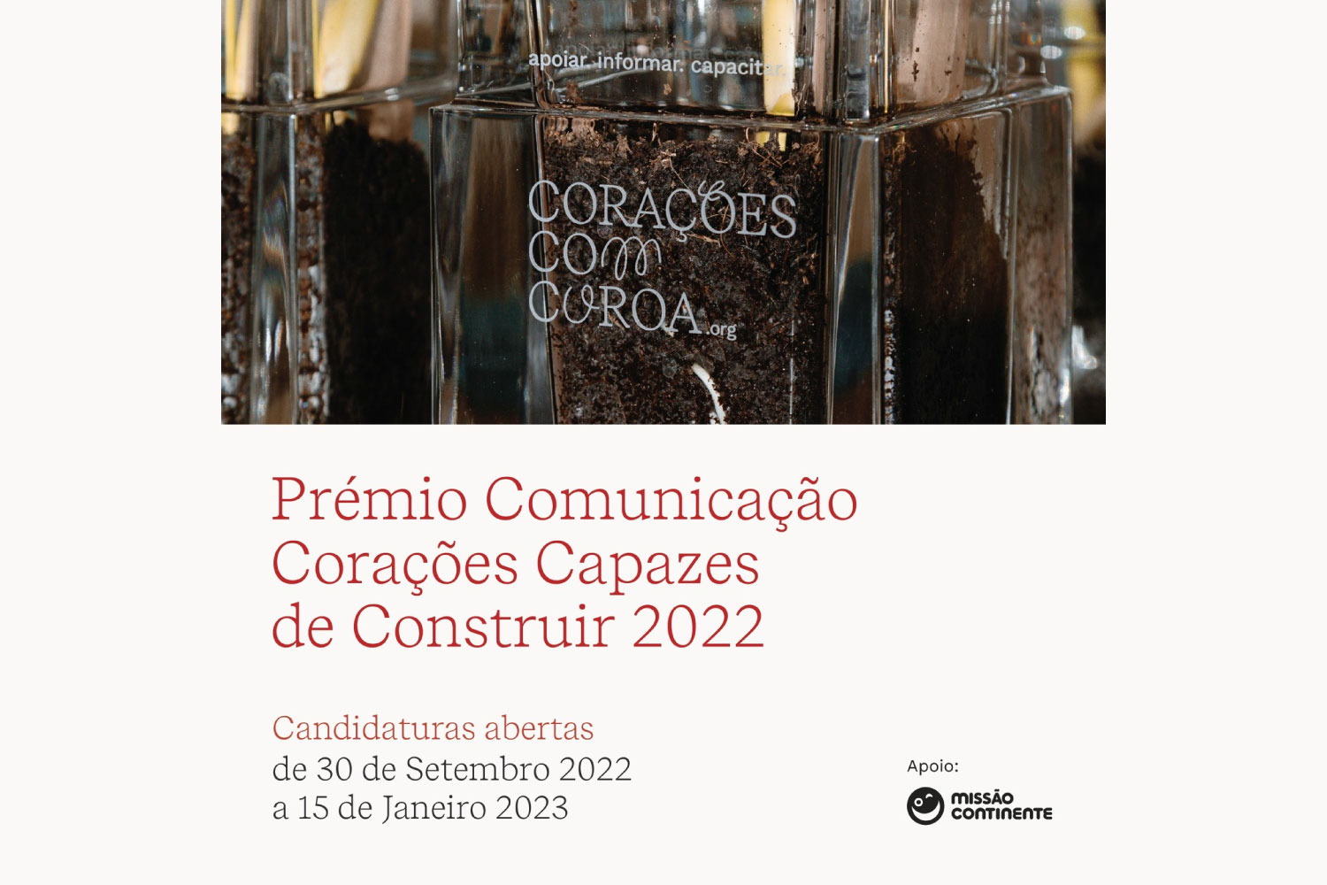 Evento - Prémio Comunicação Corações Capazes de Construir 2022