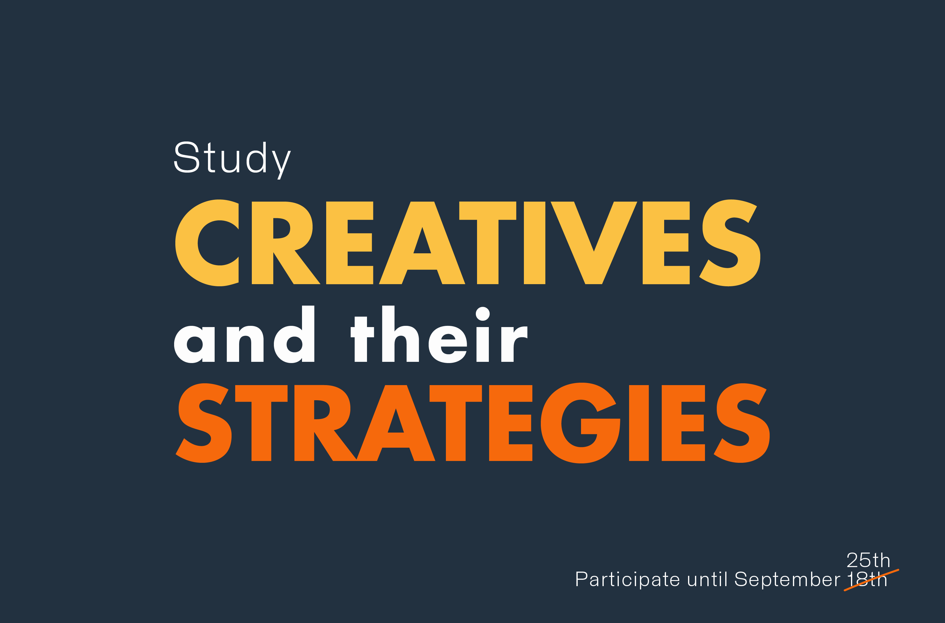 2023 Participa no estudo pioneiro "Creatives and their strategies"