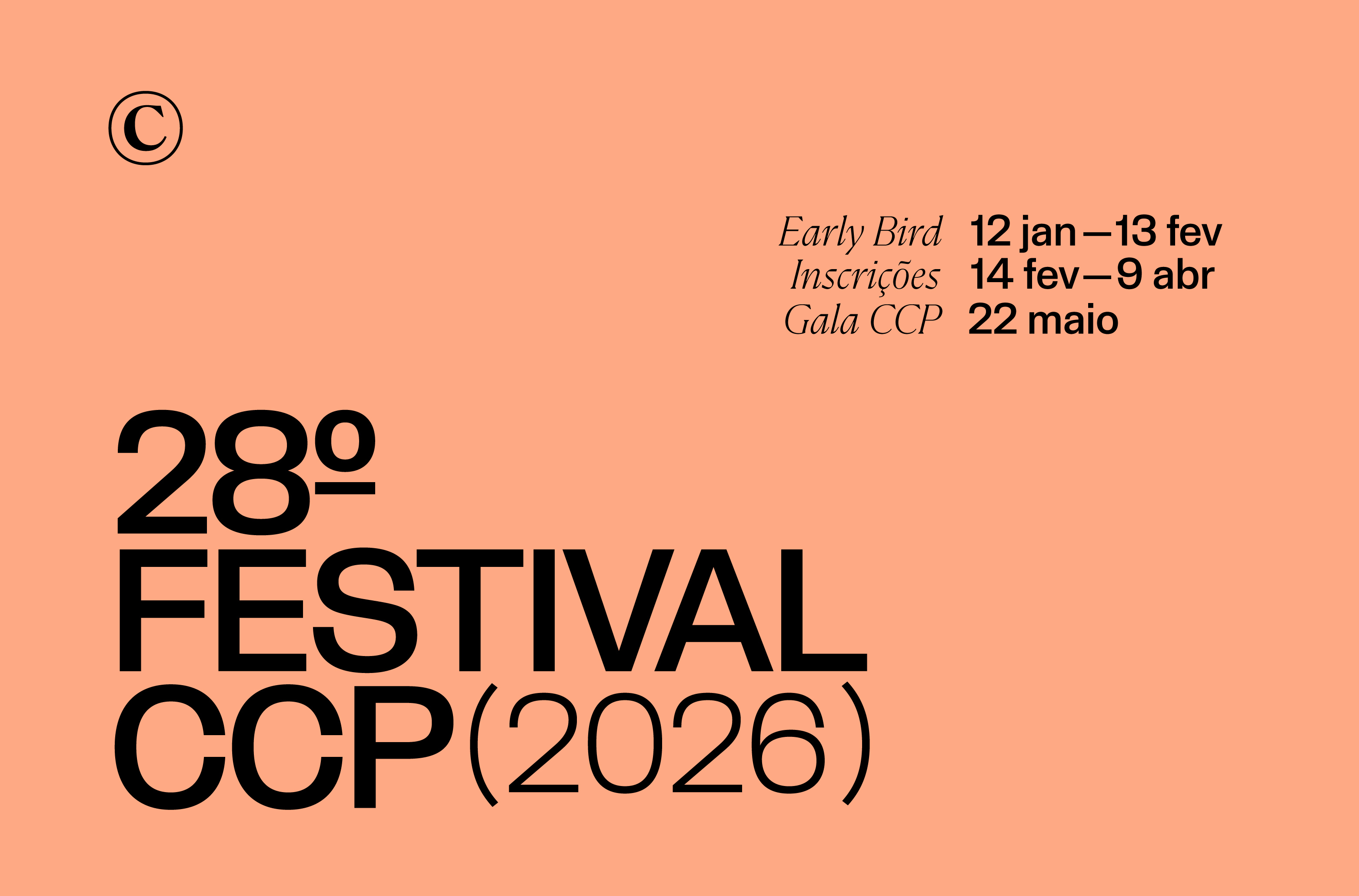 2025 O Clube anuncia a abertura das inscrições para o 28º Festival CCP 2026