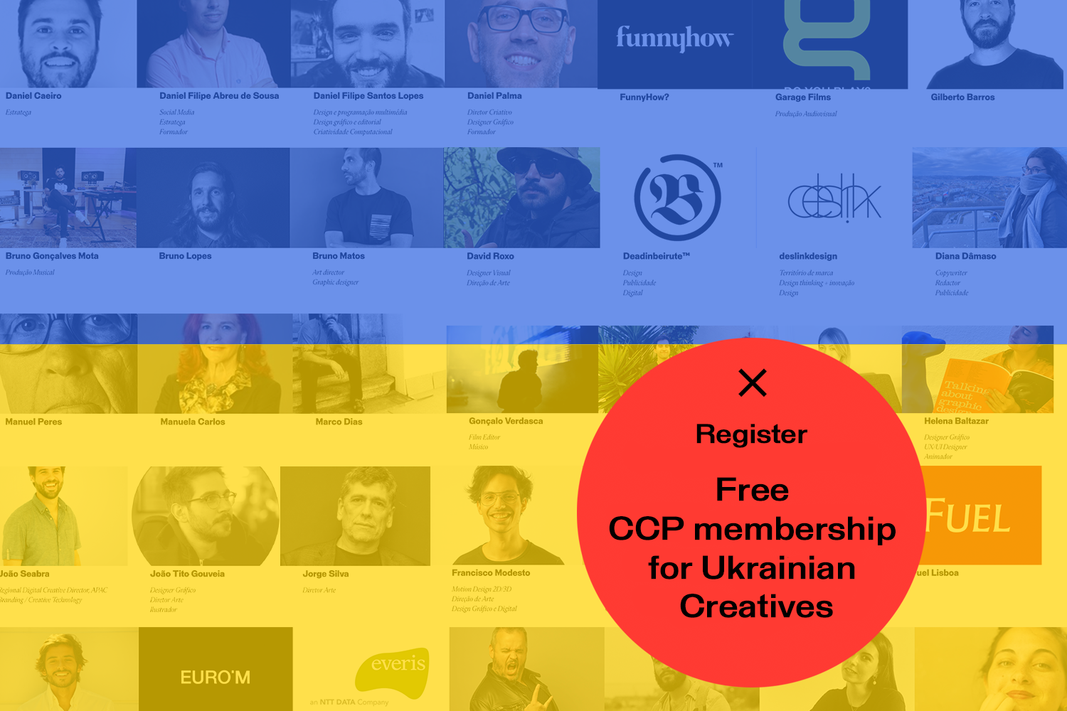 2022 Free  CCP membership  for Ukrainian  Creatives