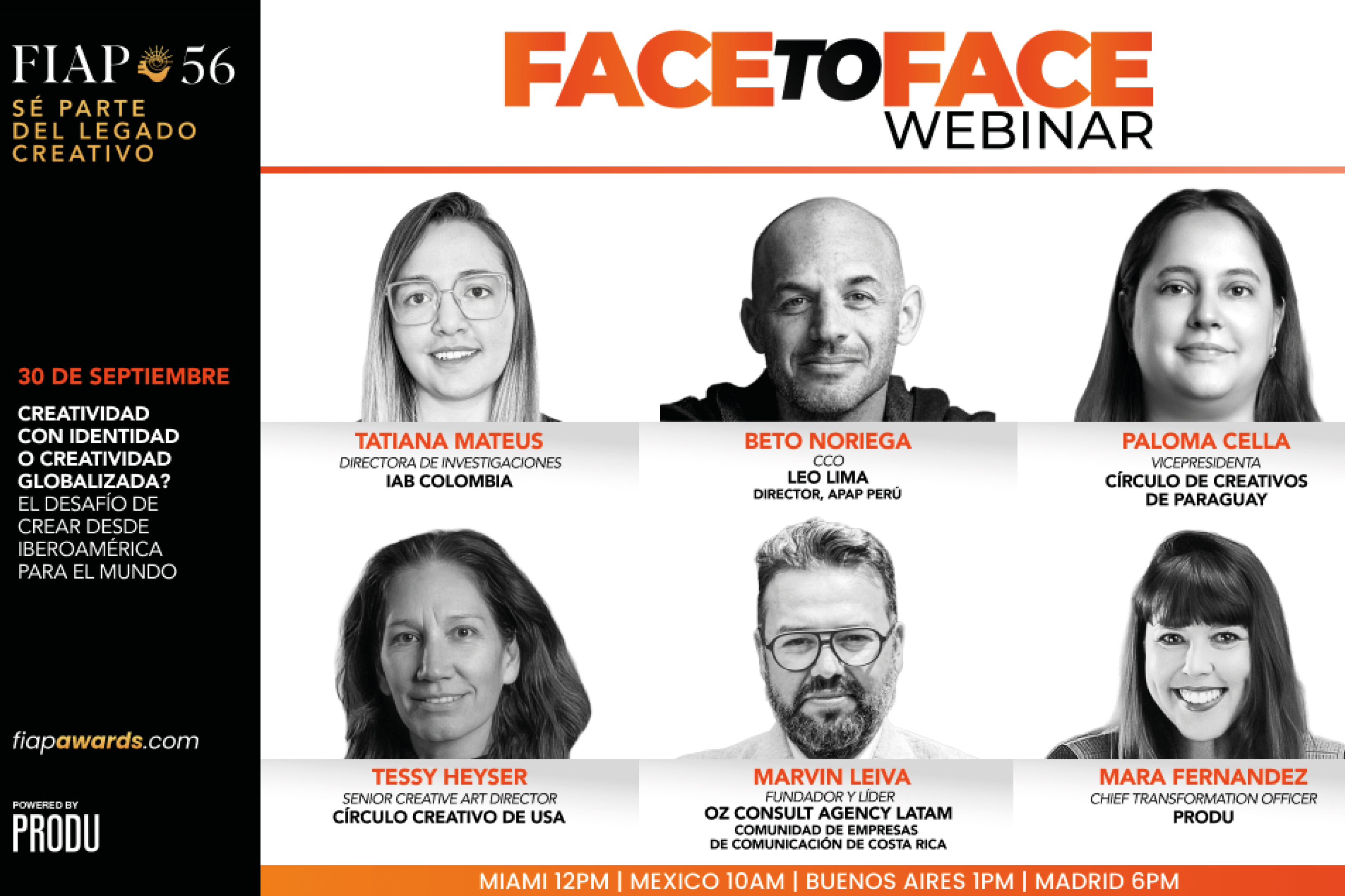 Evento - Webinar FIAP Face to Face | ¿Creatividad con identidad o ...