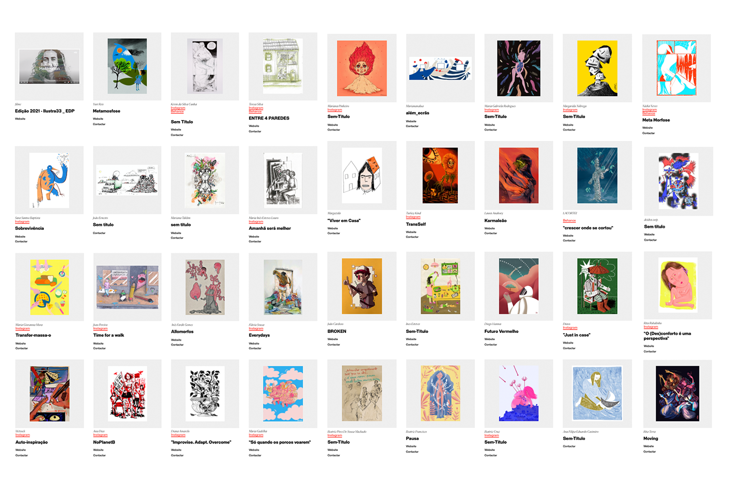 2021 O Clube lança exposição online da Ilustra 33