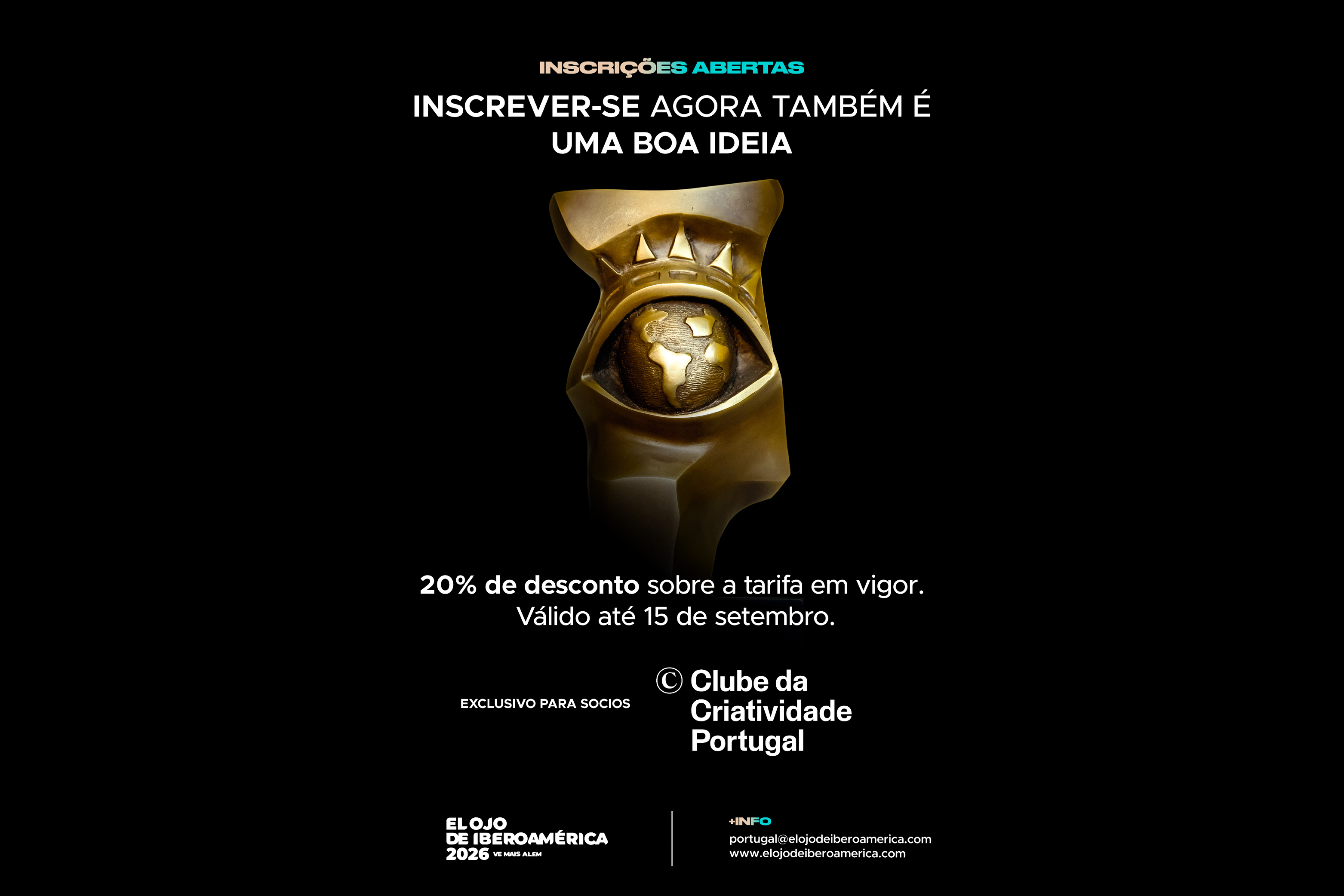 2026 As inscrições para o El Ojo de Iberoamérica 2026 já estão abertas com desconto para os sócios CCP
