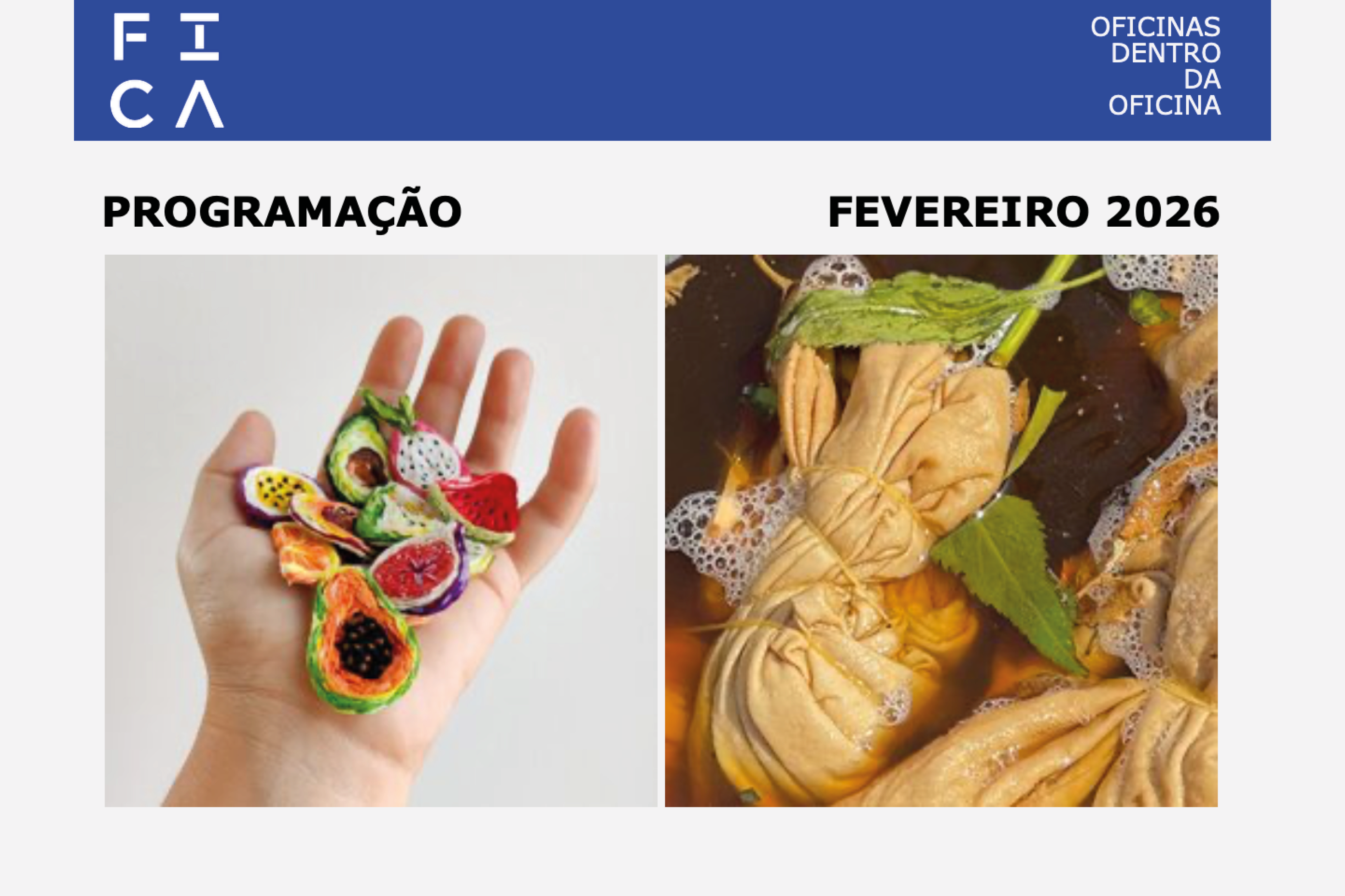 Workshops na FICA | Programação Fevereiro