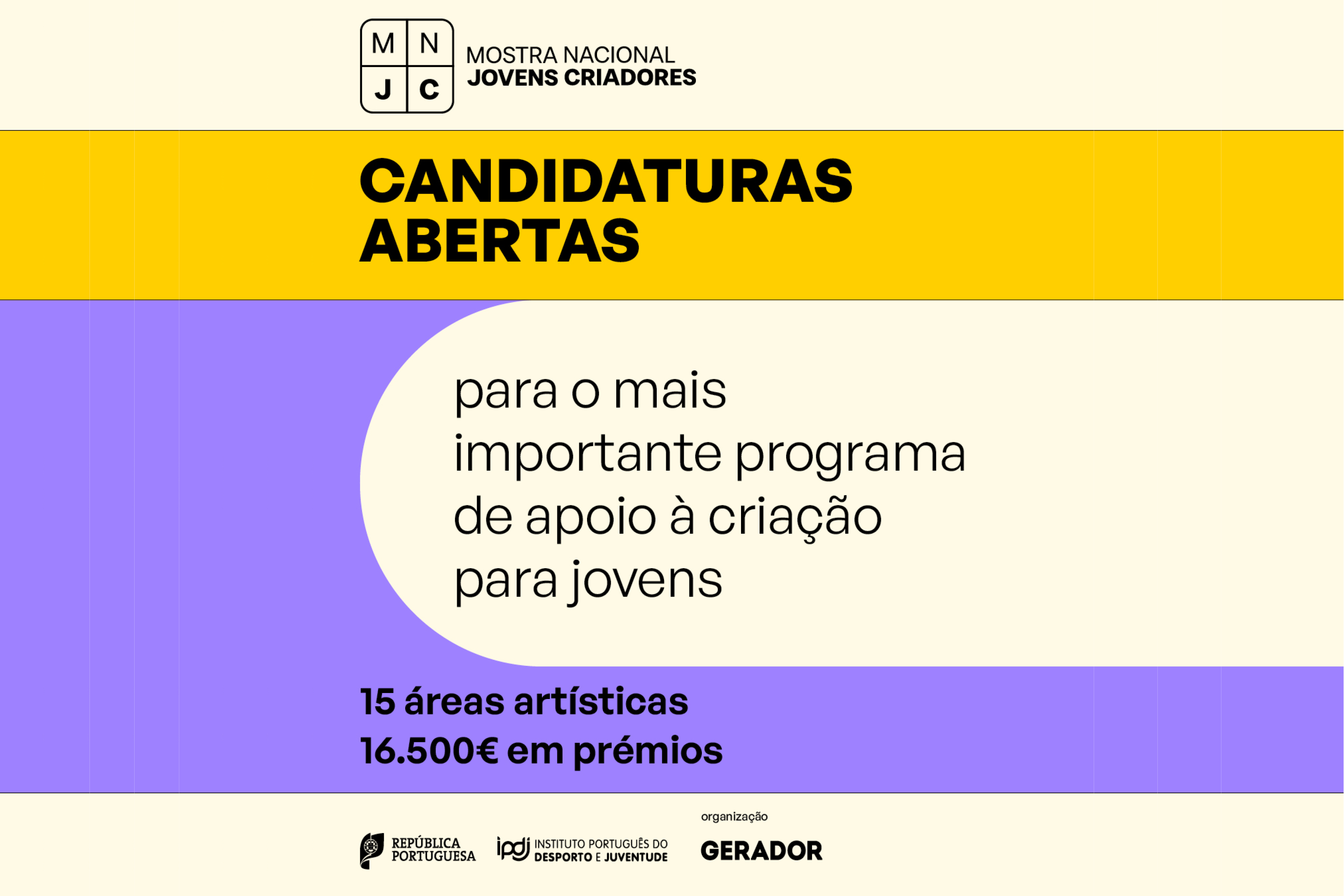Candidaturas abertas | Mostra Nacional Jovens Criadores