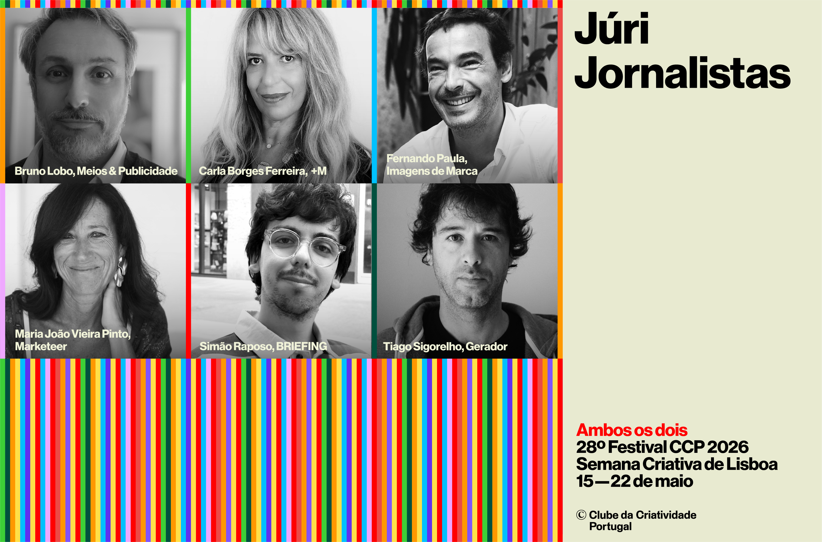 2026 O Clube revela o Júri de Jornalistas do 28º Festival CCP