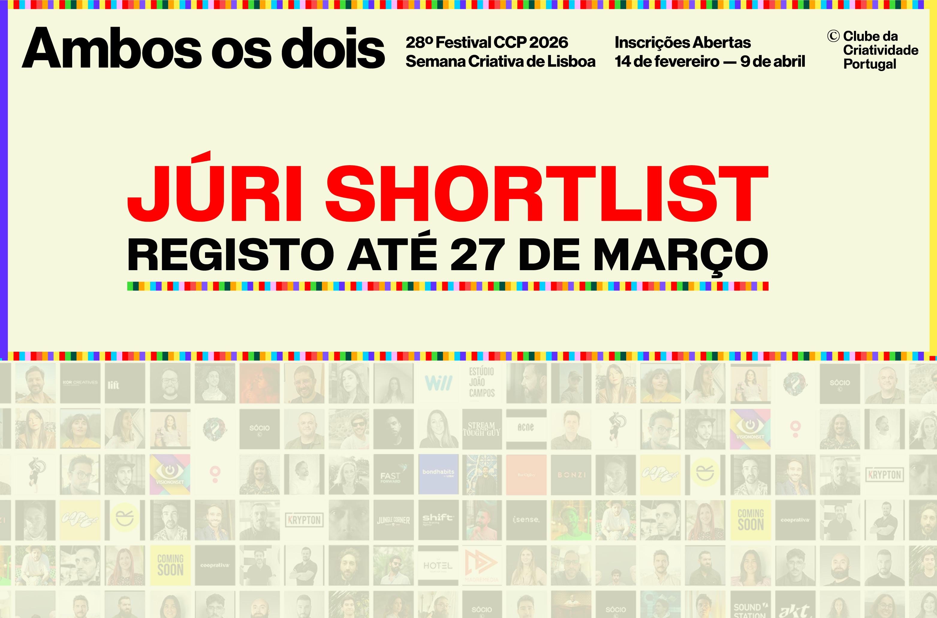 2026 O Clube revela os primeiros nomes do Júri Shortlist do 28º Festival CCP