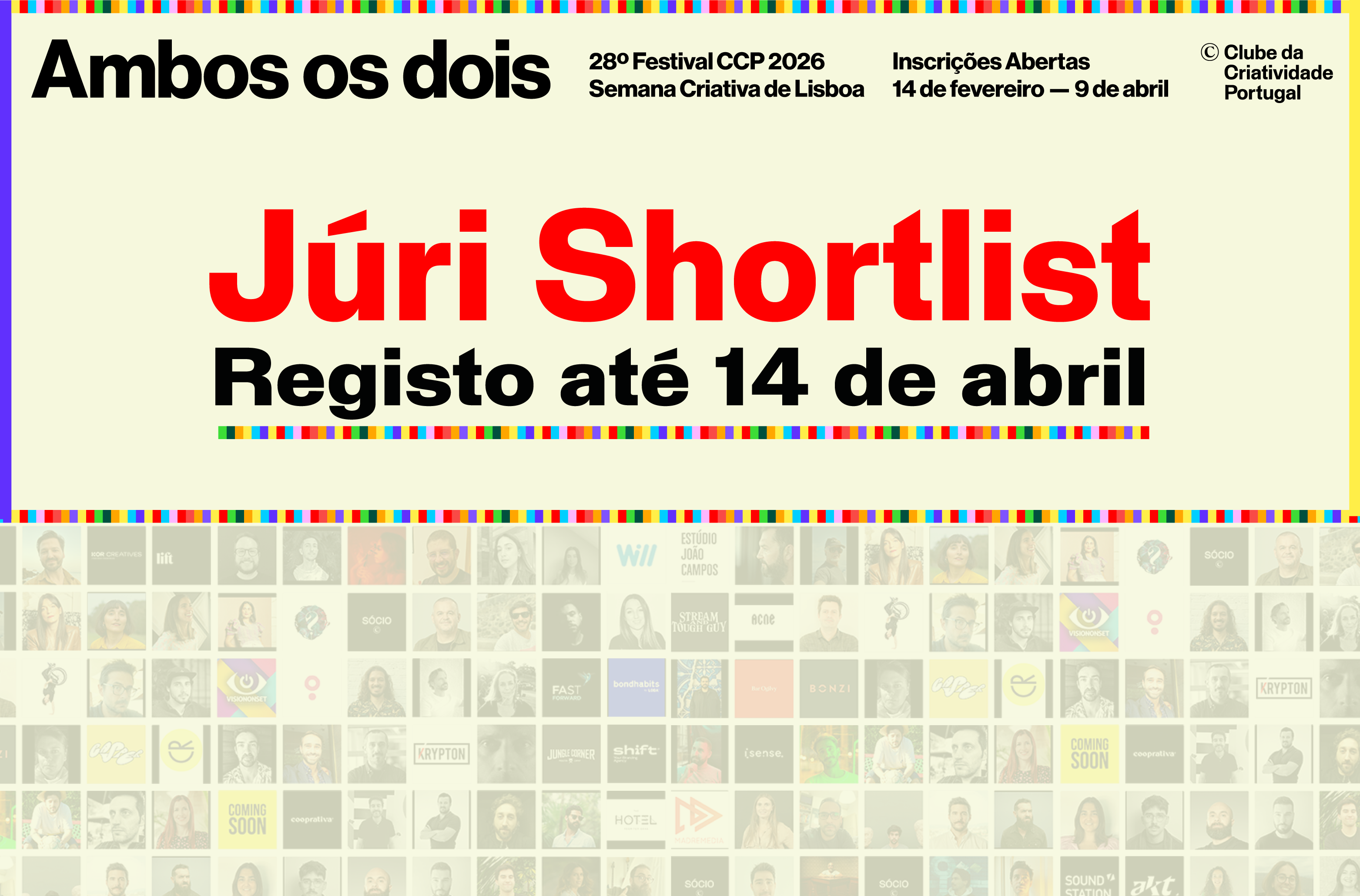 2026 O Clube revela os primeiros nomes do Júri Shortlist do 28º Festival CCP