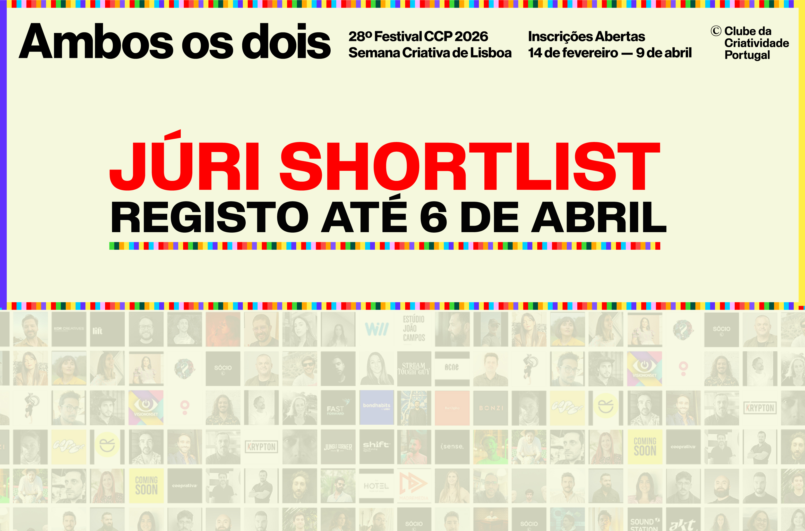 2026 O Clube convida os sócios a integrar o Júri Shortlist do 28º Festival CCP 2026