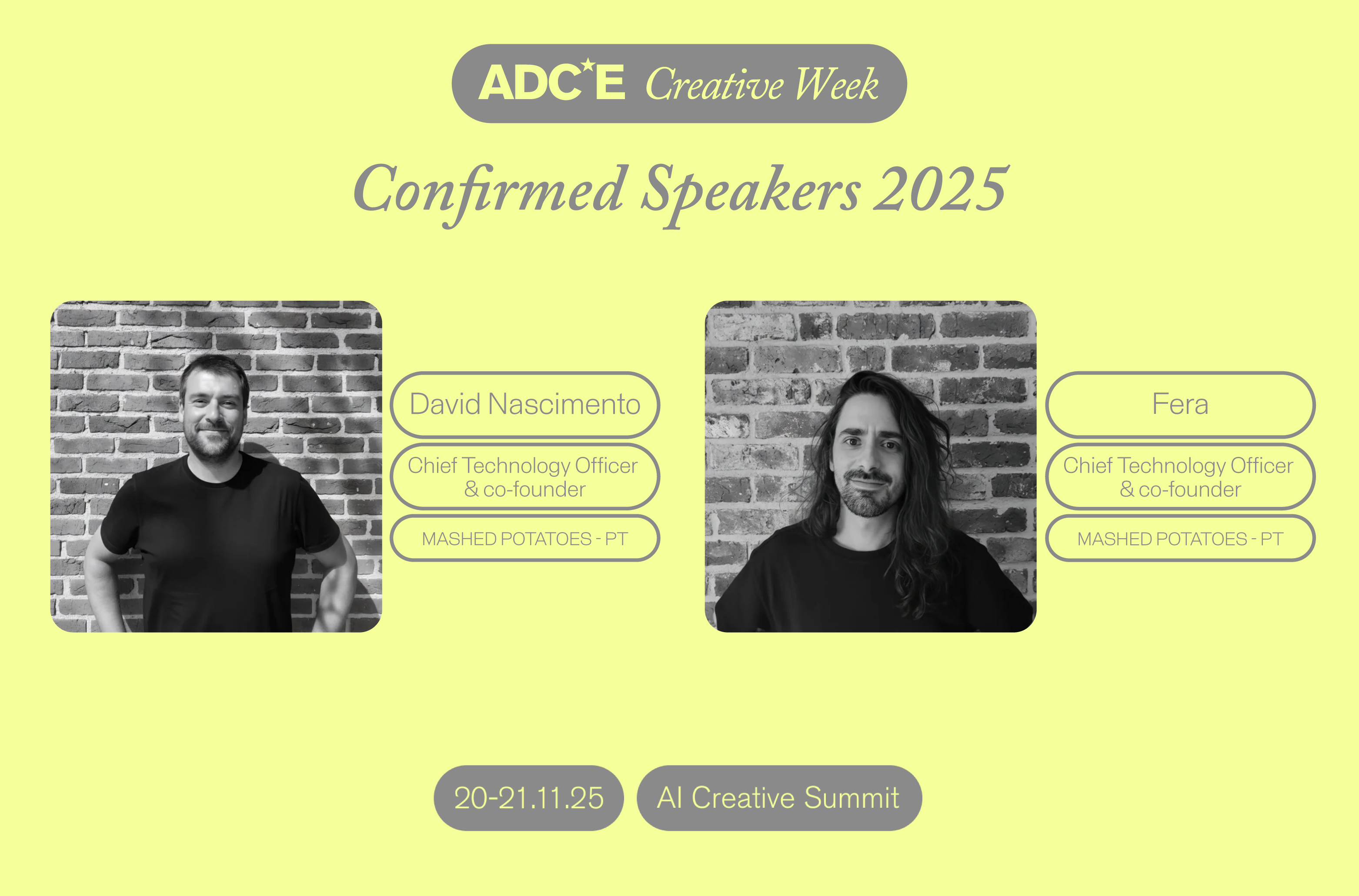 2025 David Nascimento e Fera da Mashed Potatoes integram painel de oradores da AI Creative Summit do ADCE em Barcelona