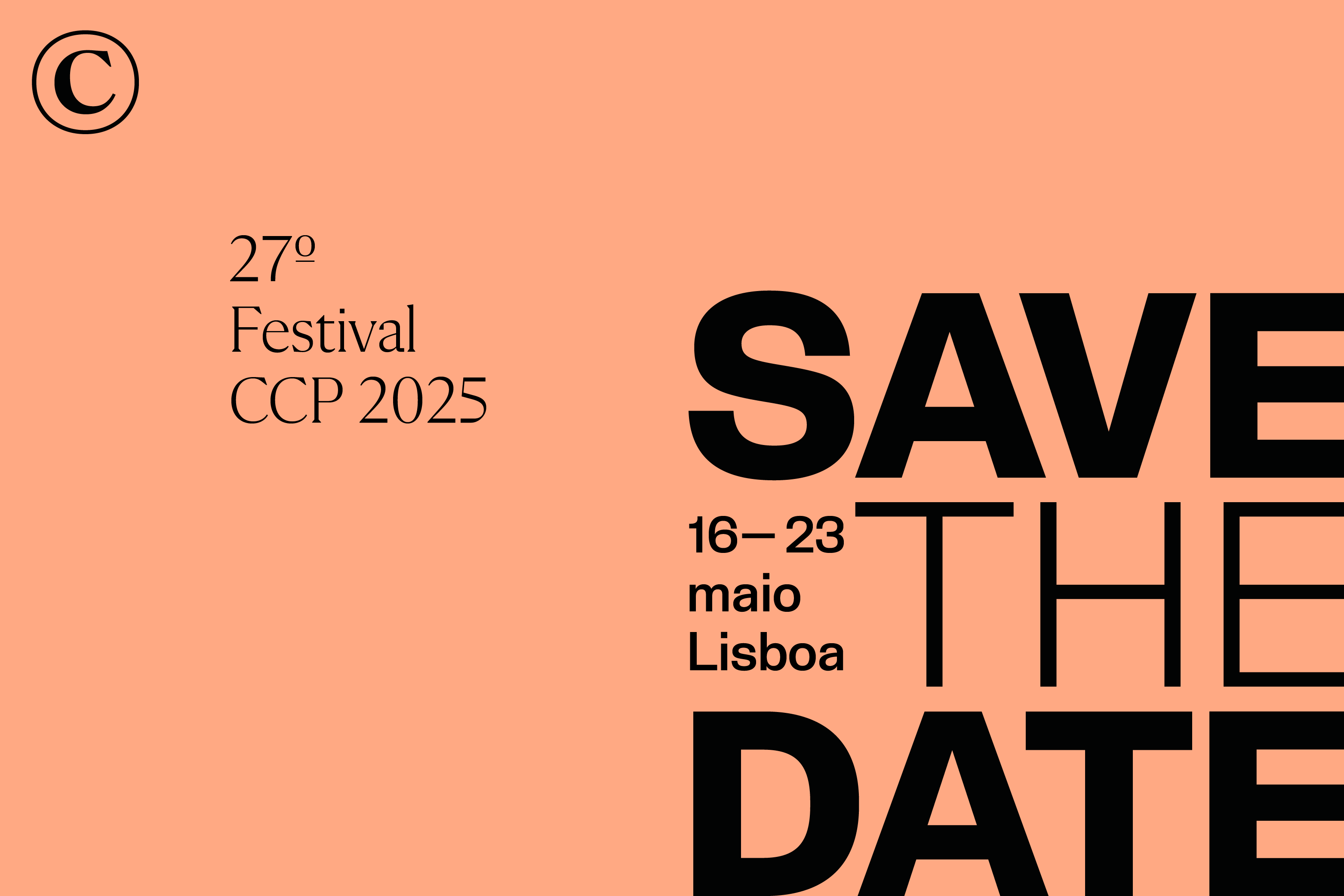 Save the Date Já há data para o 27 Festival CCP 