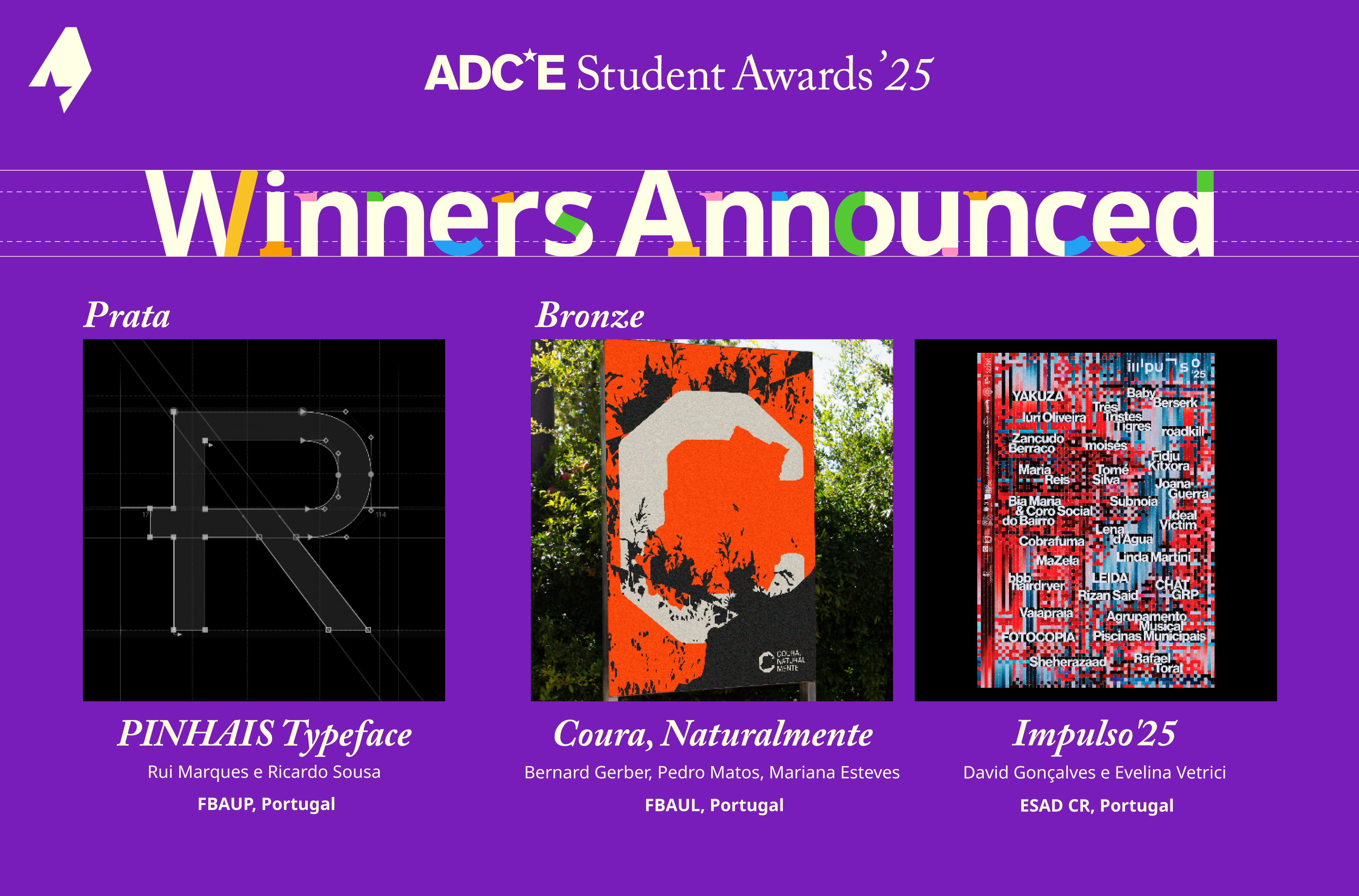 2025 Jovens talentos portugueses vencem prémios nos ADCE Student Awards