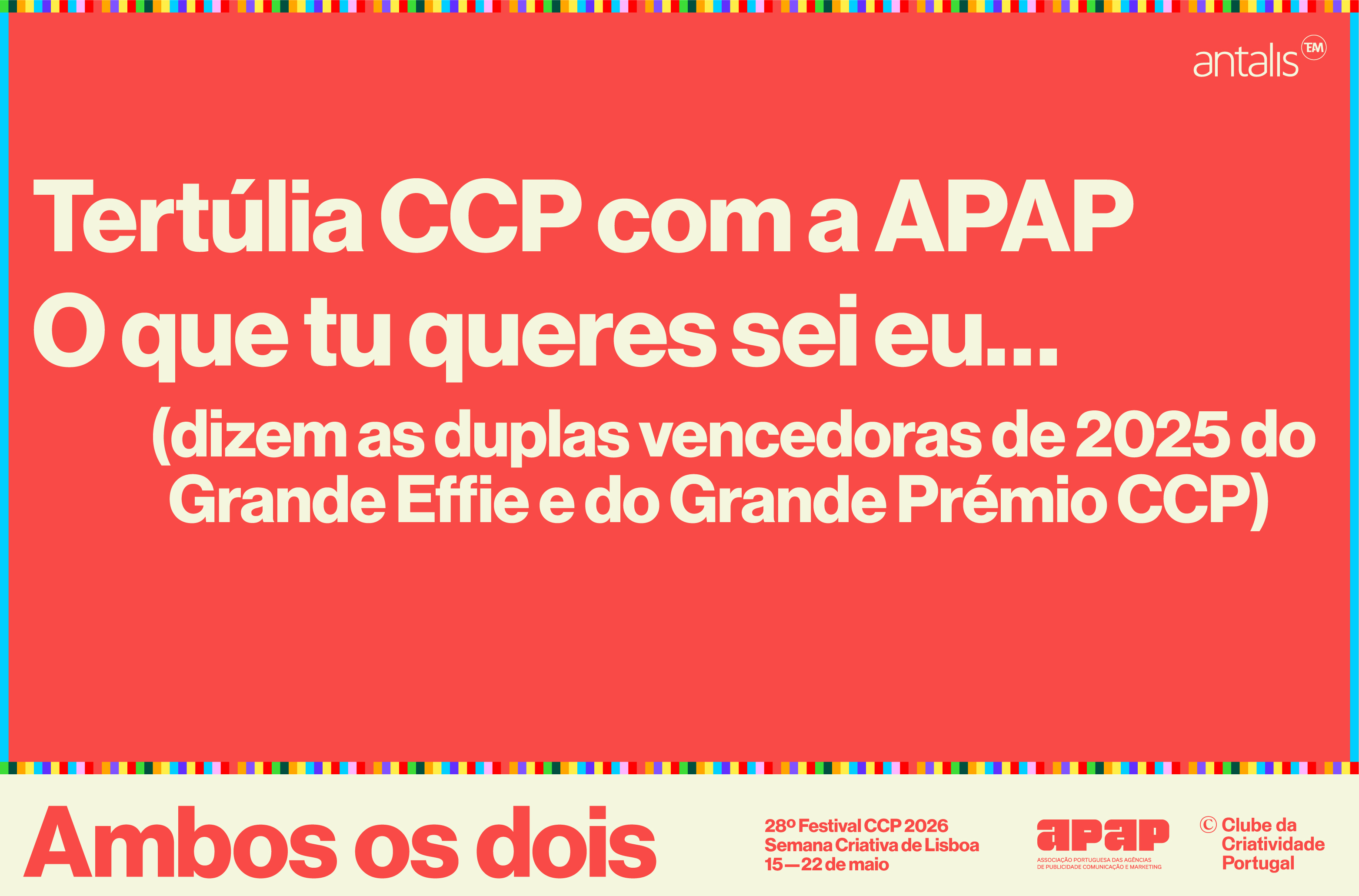 Tertúlia CCP com a APAP “O que tu queres sei eu”