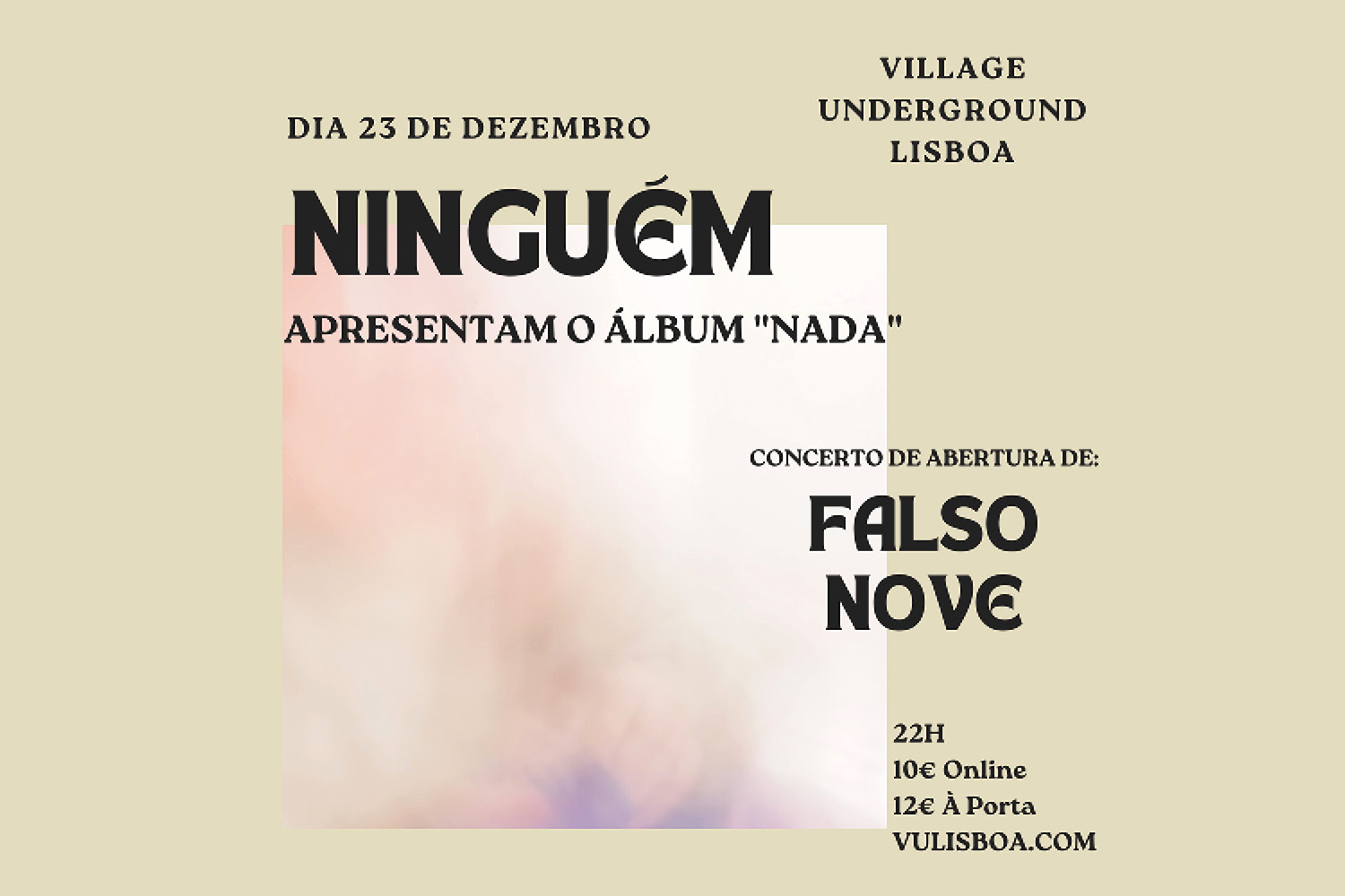 Ninguém apresentam o album &quot;Nada&quot; no Village Underground