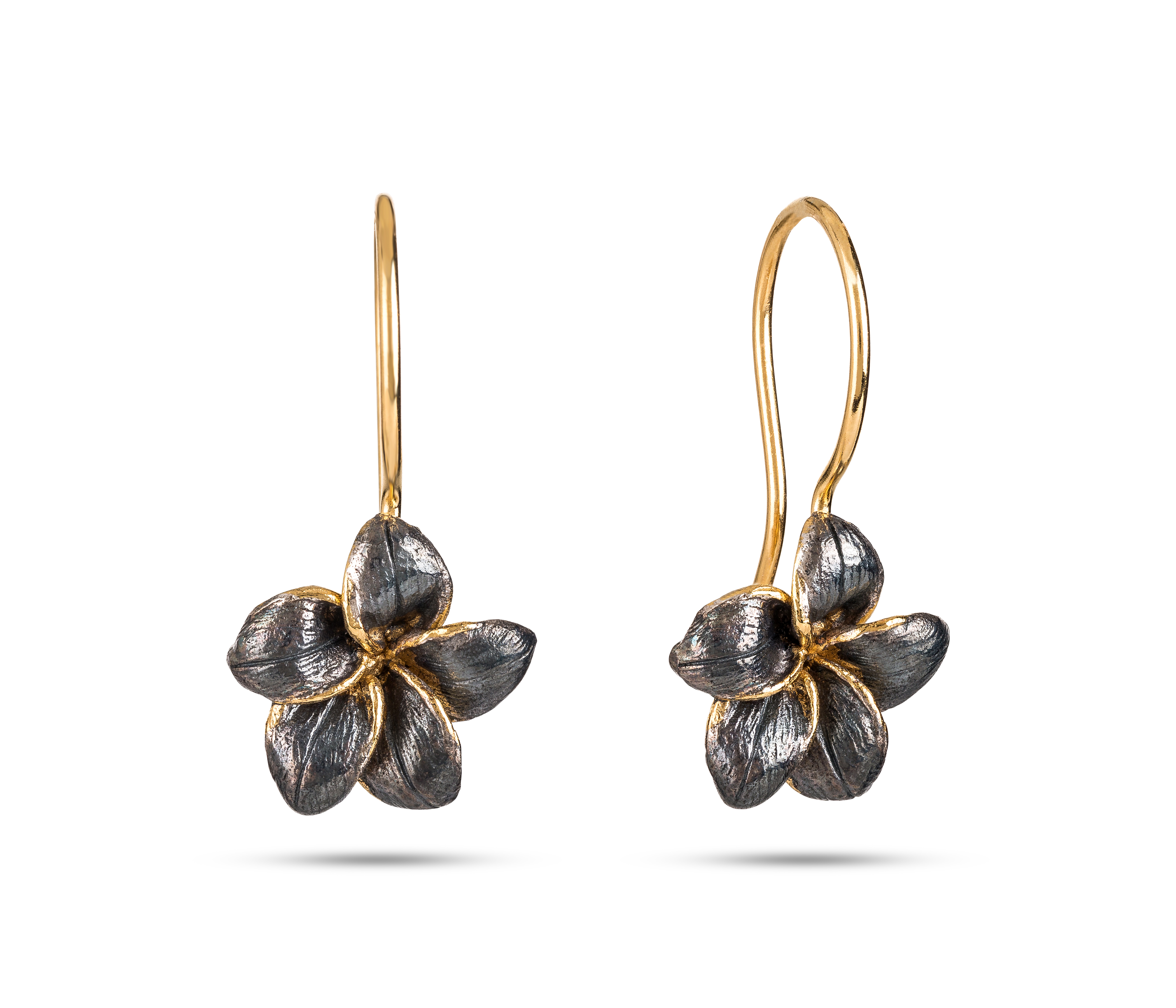 Gold-plated silver jasmine earrings JS-EAR-DO