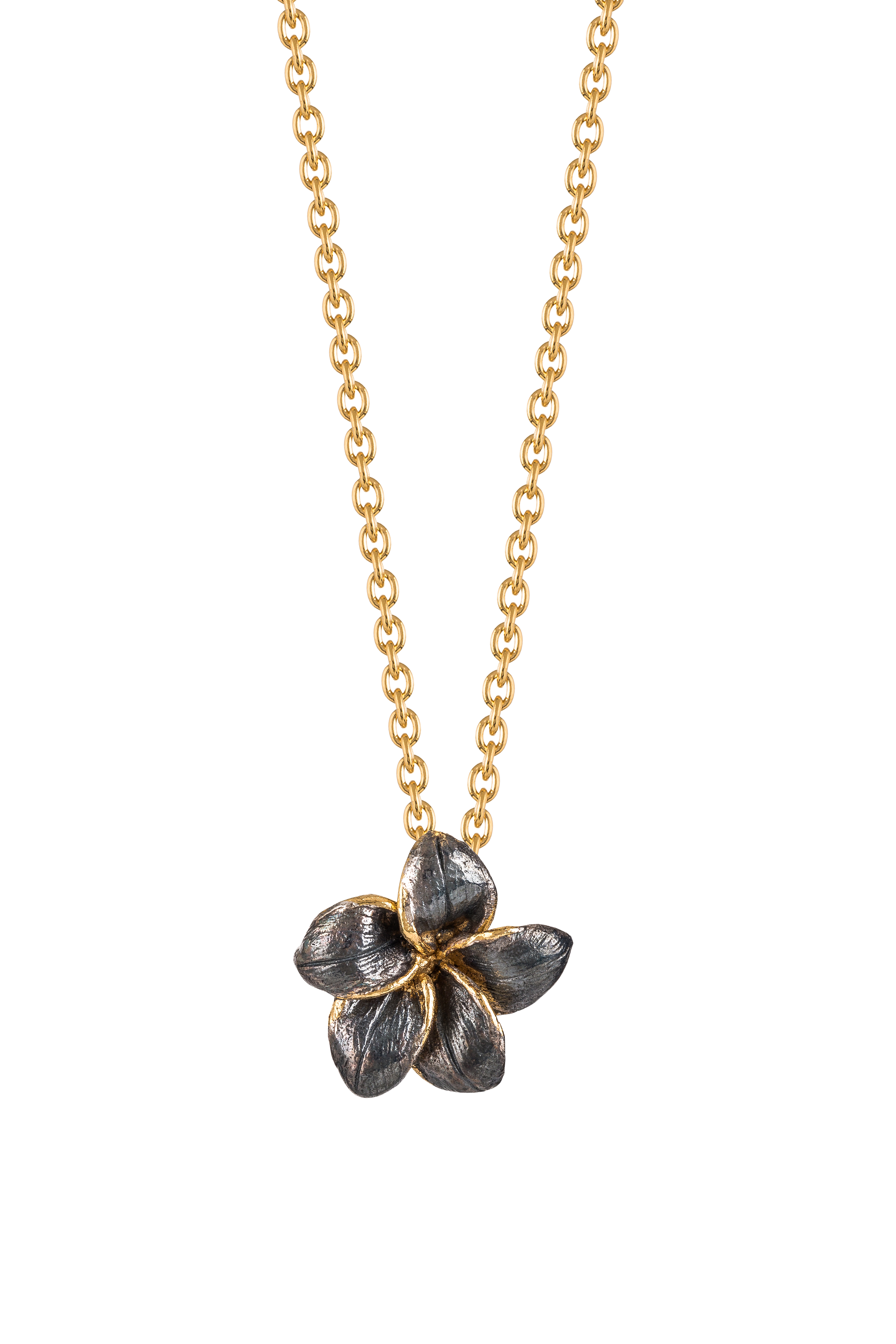 Gold-plated silver jasmine necklace JS-NEK-DO