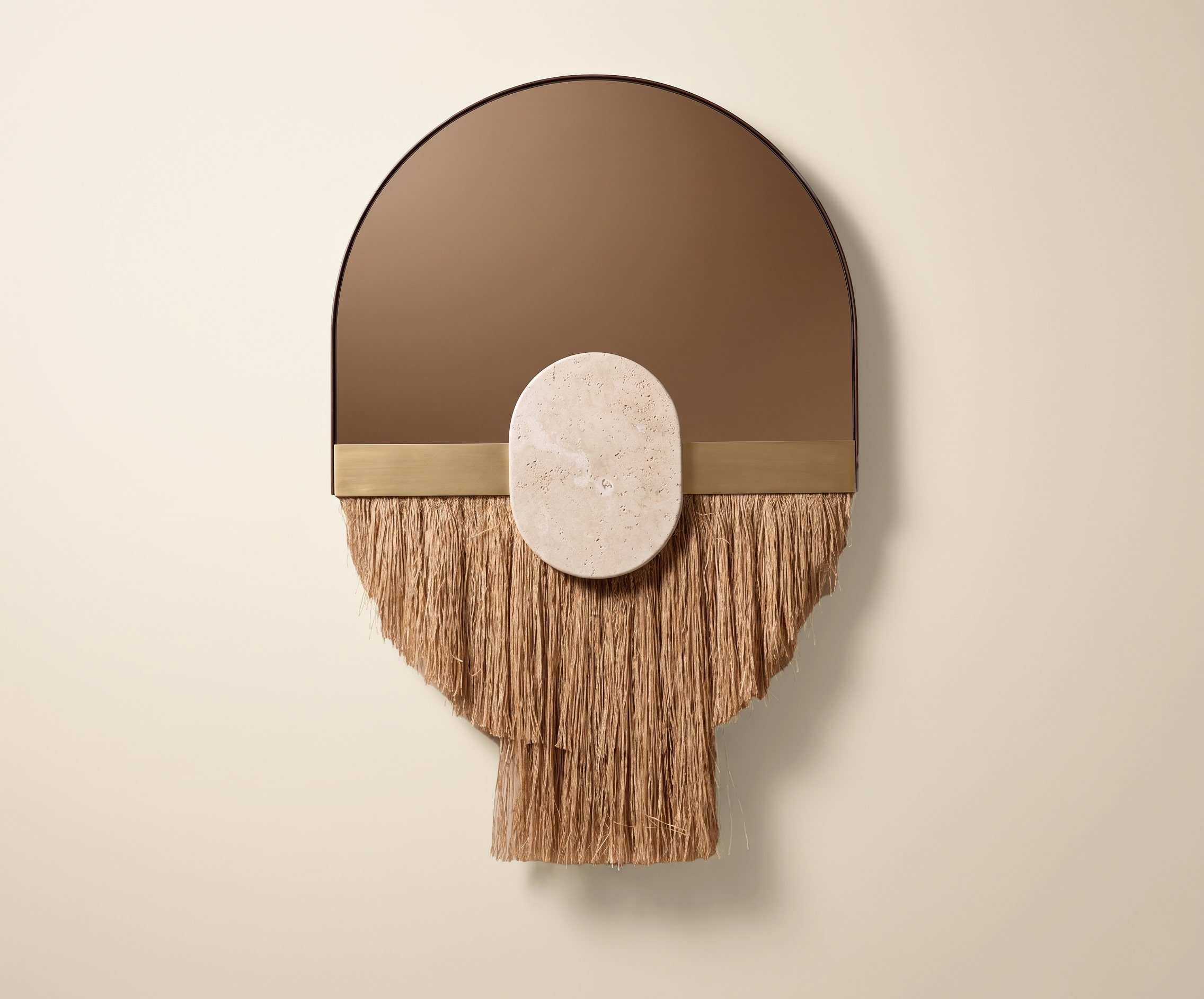 souk ecru latte mirror