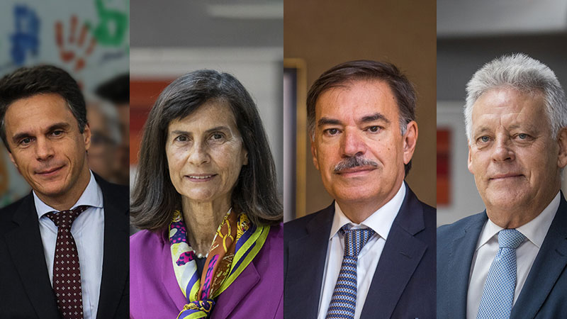 Juntos no Fórum Nacional de Seguros: João Nuno Mendes, Margarida Corrêa de Aguiar, José Galamba de Oliveira e David Pereira.