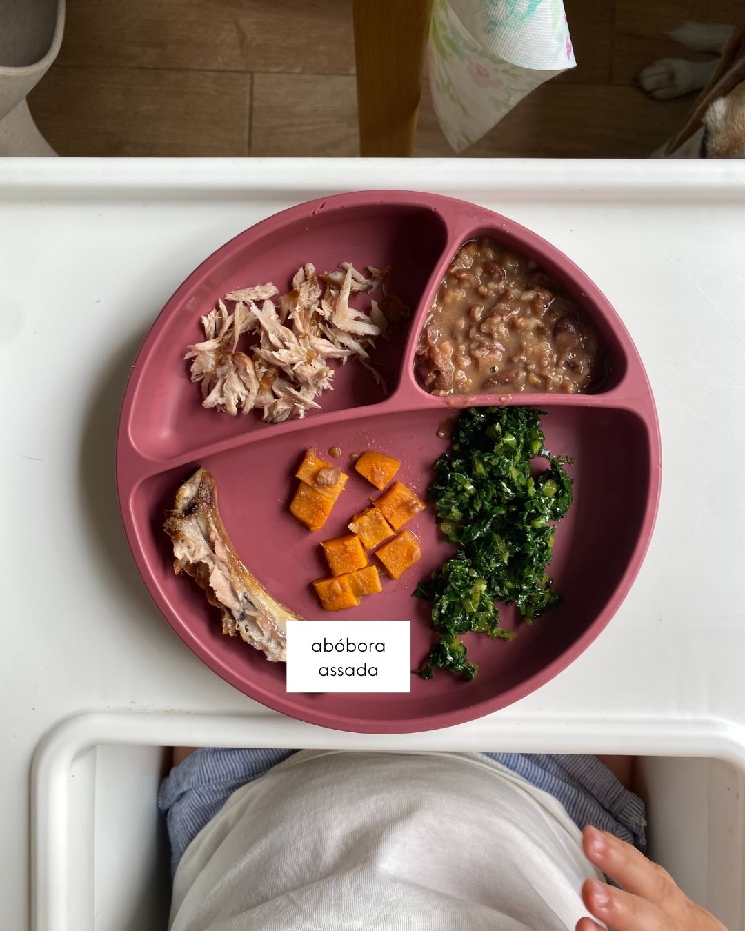 Abóbora em BLW para bebés 9-12 meses