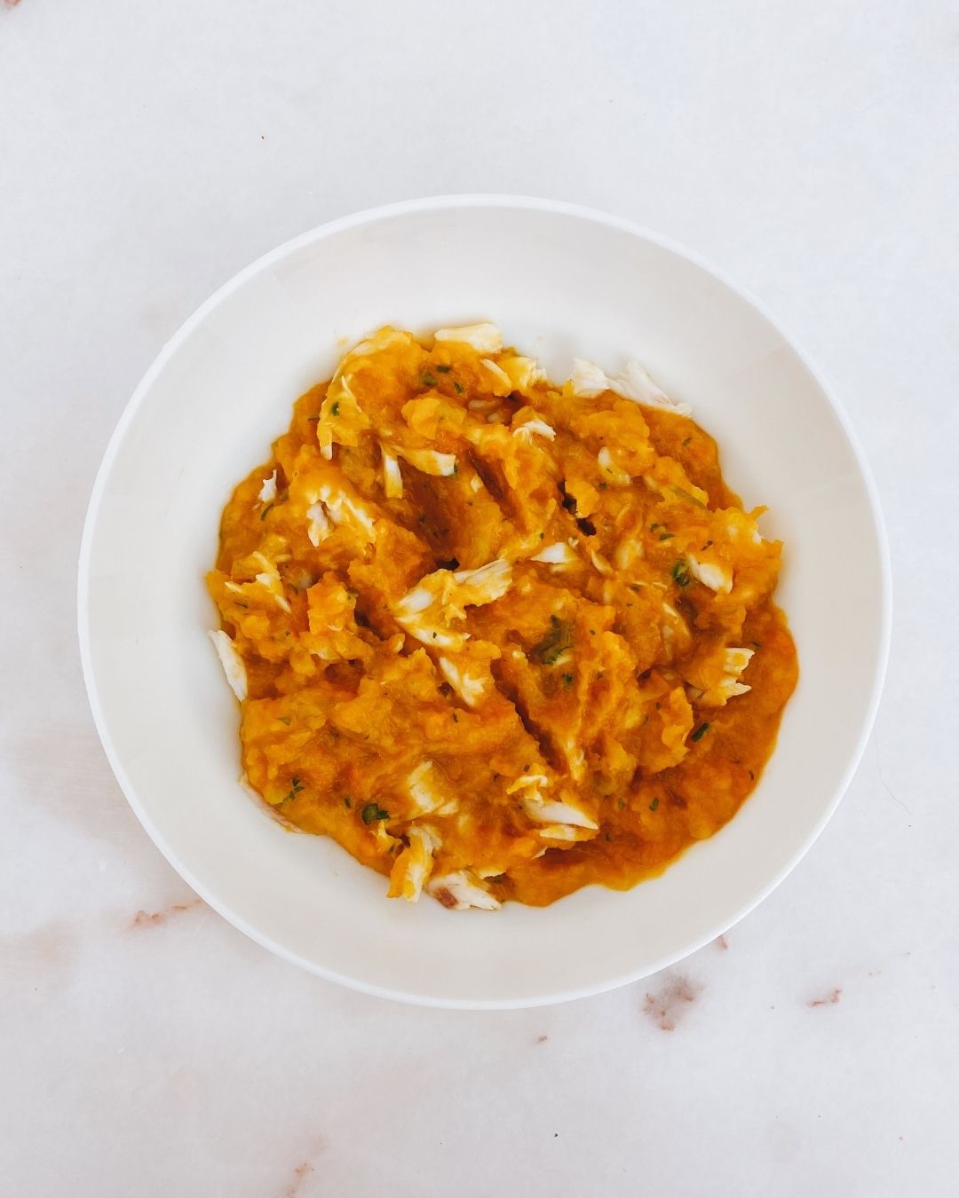 Puré de abóbora com peixe para bebé a partir dos 6 meses