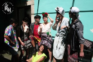 Alguns membros do coletivo durante a Biennale Artesanal