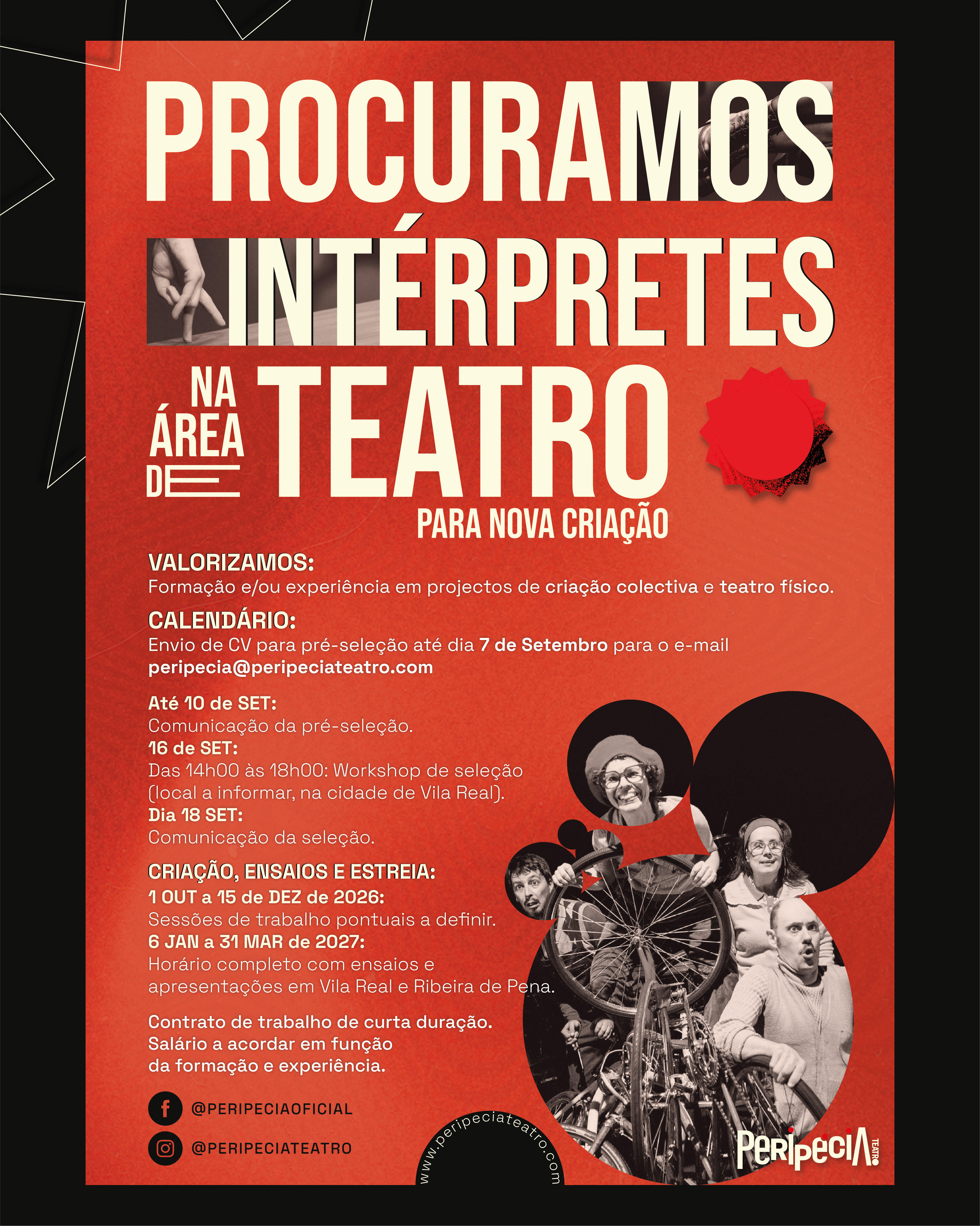 Imagem de Interpretes na Área do Teatro procuram-se
