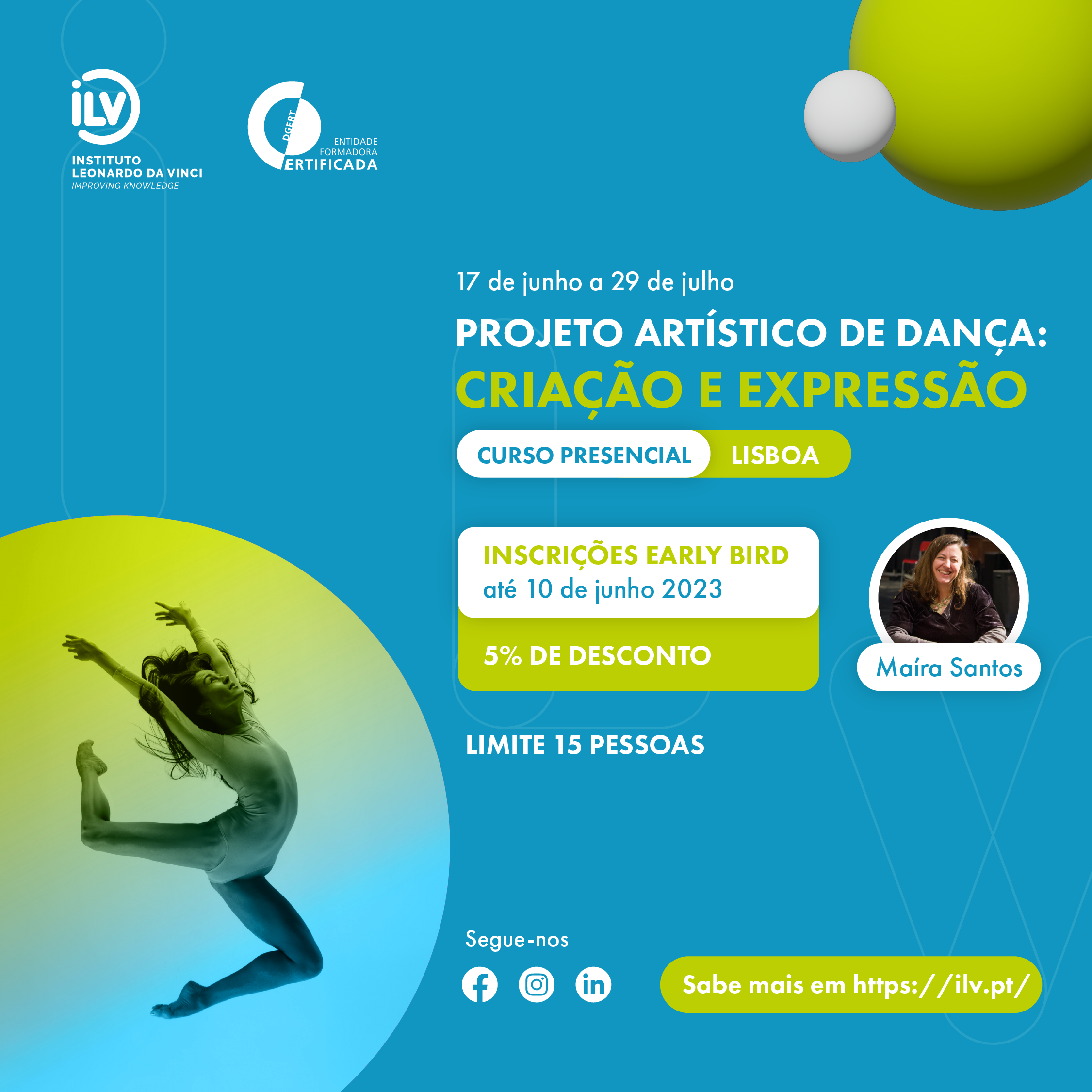 Inscrições Early Bird curso PROJETO ARTÍSTICO DE DANÇA: CRIAÇÃO E EXPRESSÃO