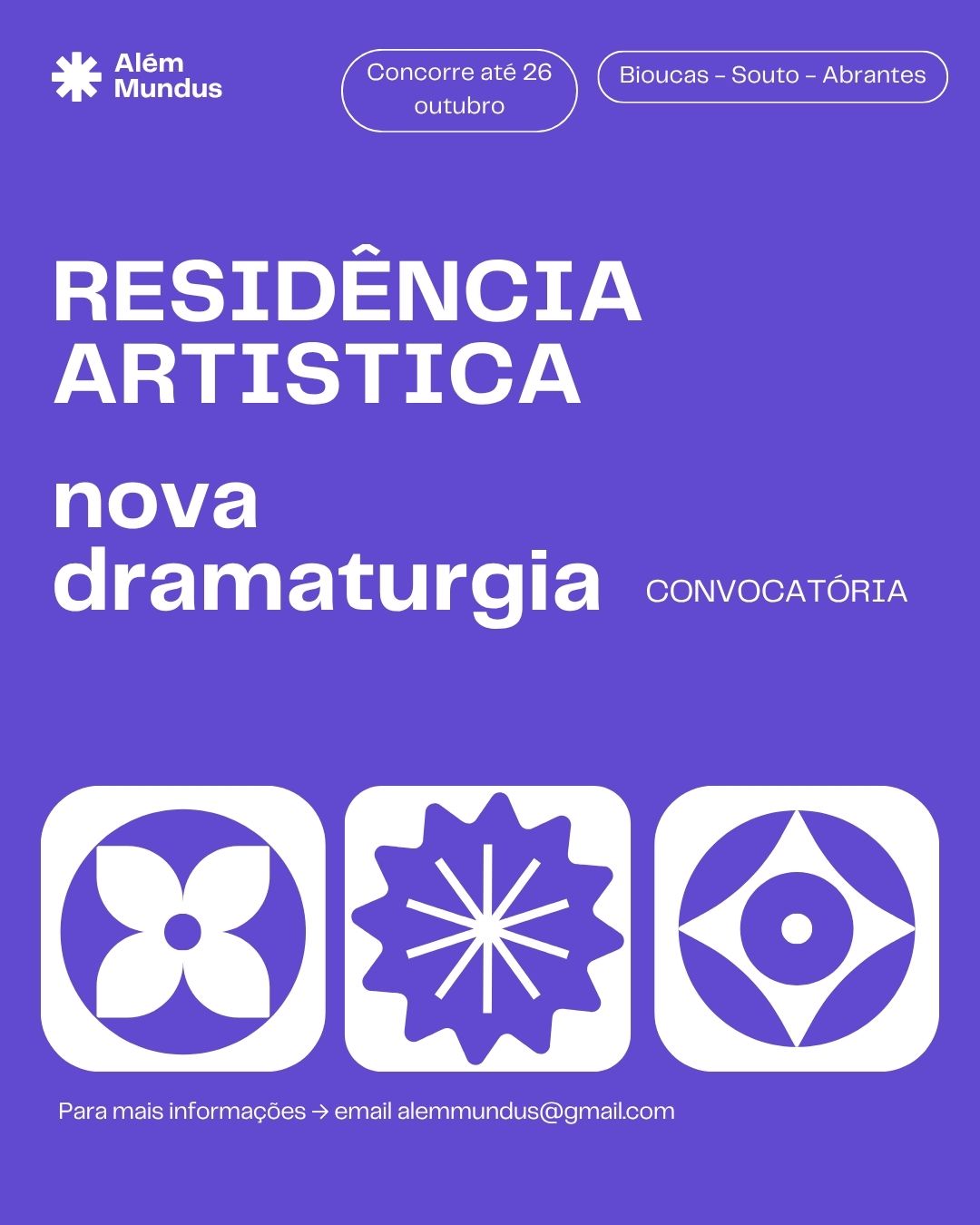 Convocatória para Residência Artística de escrita de nova dramaturgia de autoria feminina