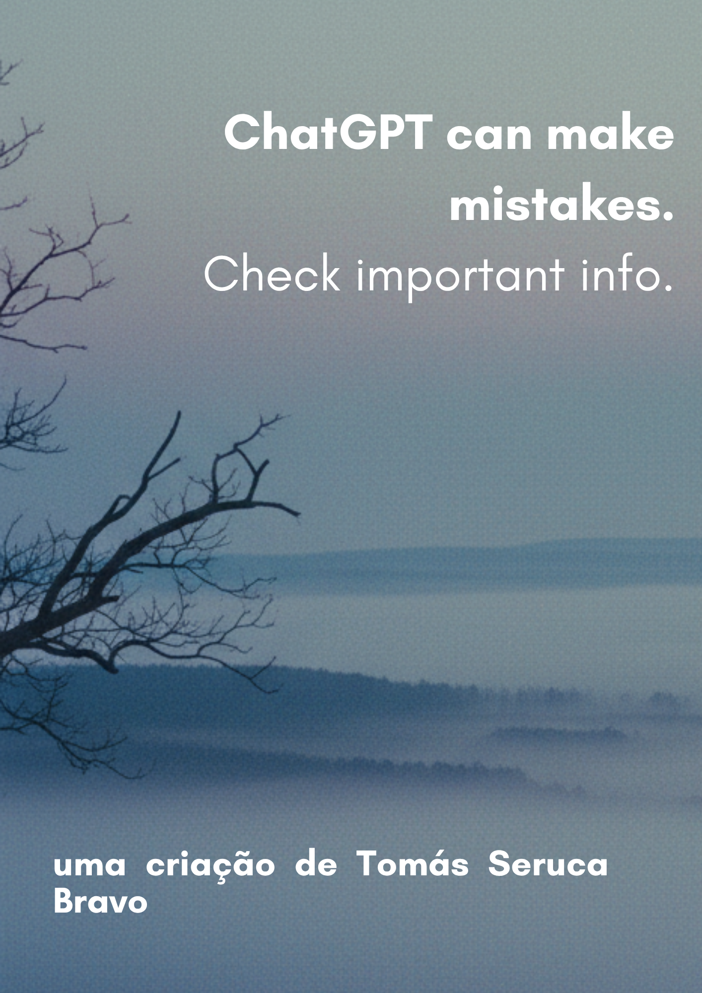 Casting para espetáculo "CHATGPT can make mistakes. Check important info."