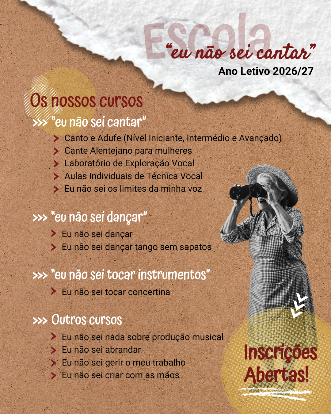 Imagem de Inscrições Abertas ano 2026/27