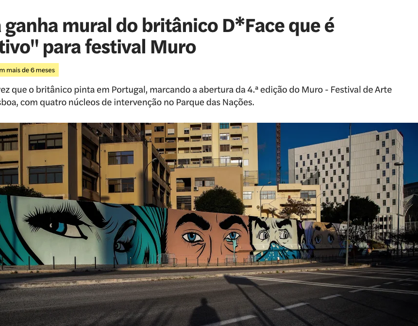 Lisboa ganha mural do britânico D*Face que é &quot;aperitivo&quot; para festival Muro