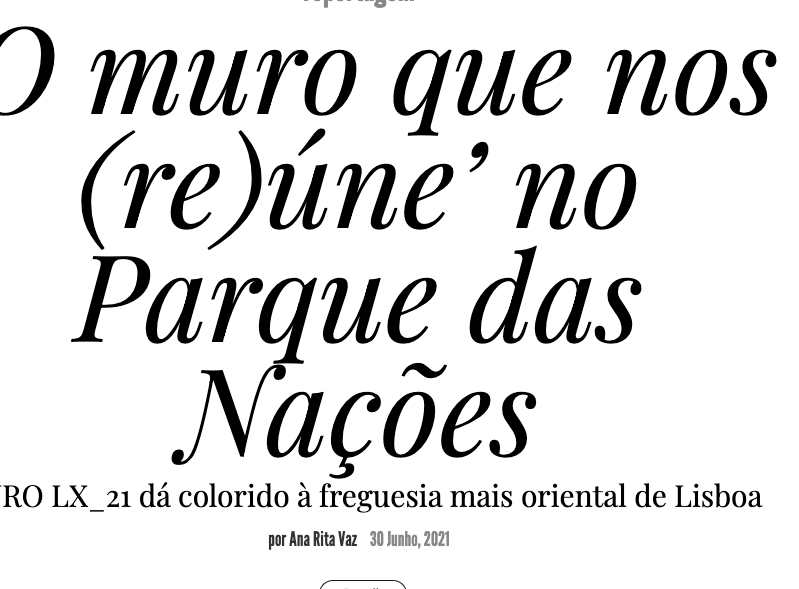 O muro que nos (re)úne’ no Parque das Nações