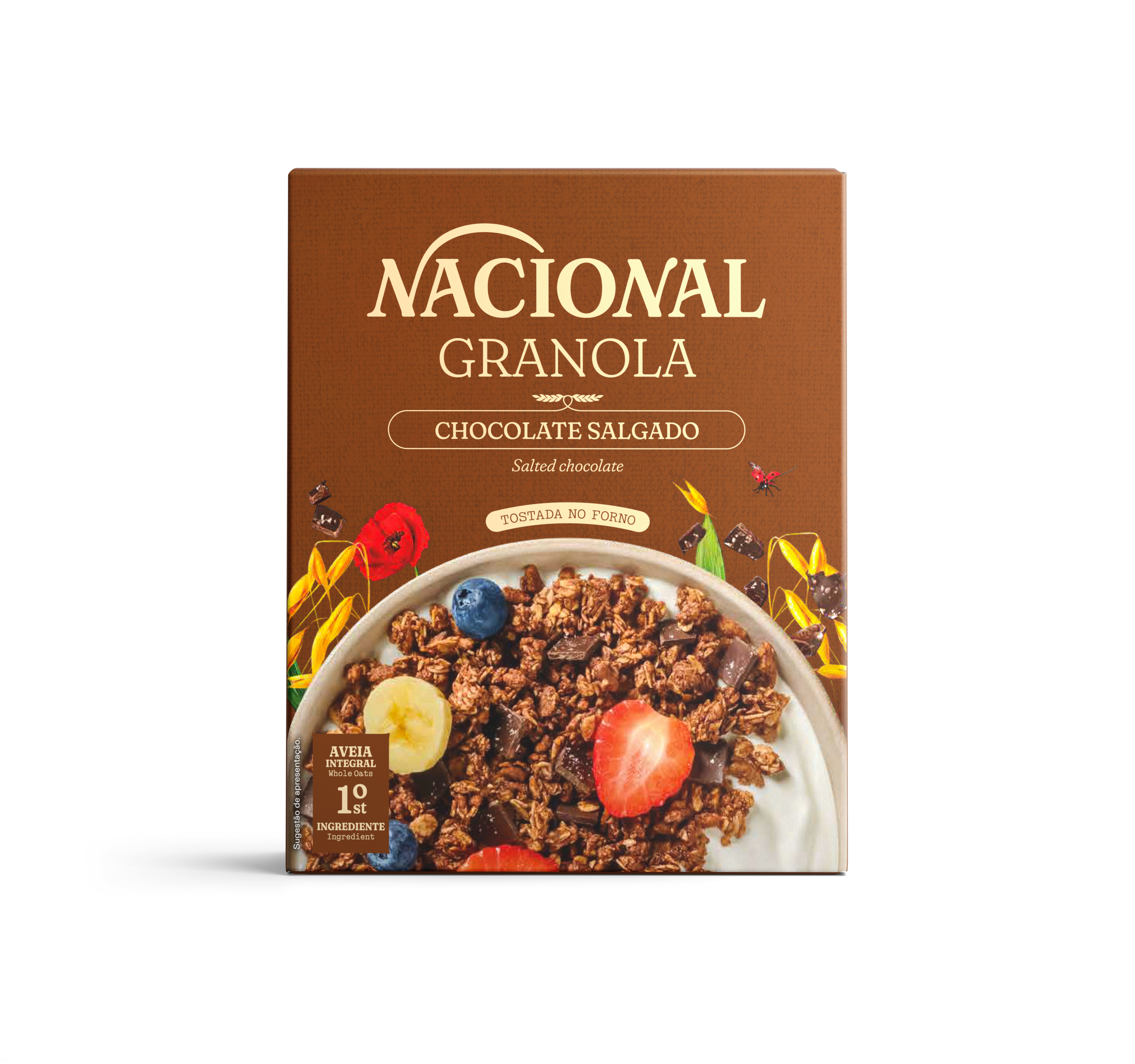 Granola de chocolate salgado