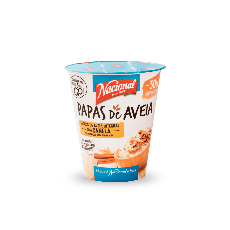 Papas de Aveia com canela 