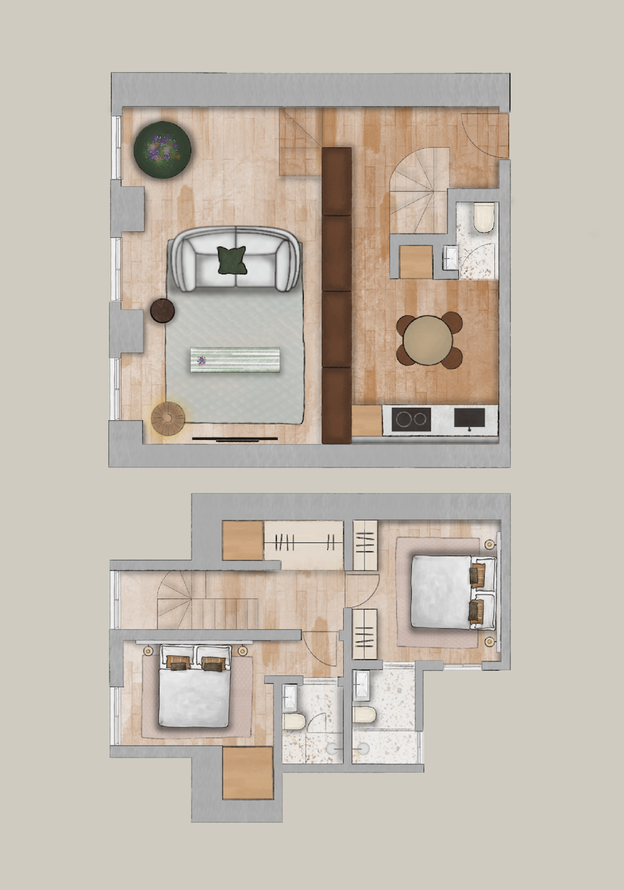 Deluxe Two Bedroom Duplex (15/16)