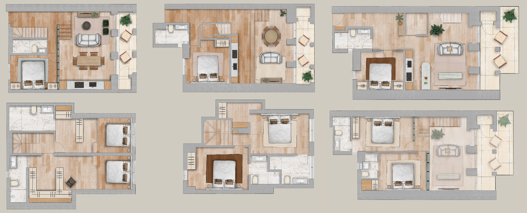 Three Bedroom Duplex Apartment with Balcony &amp; Garden View (12/14/17)