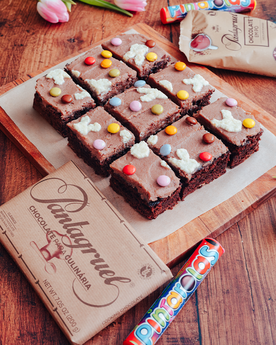 Brownies de Chocolate com Pintarolas