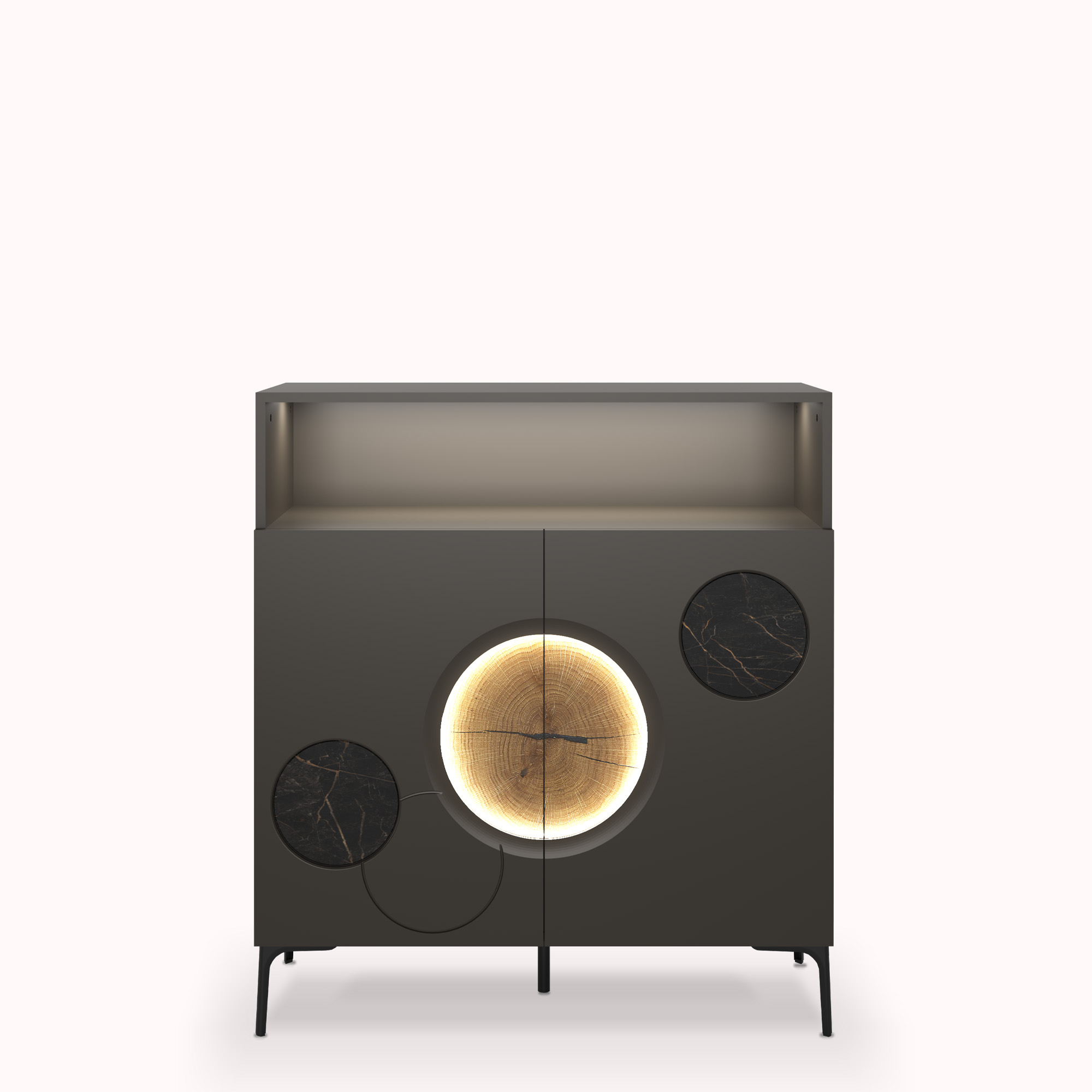 219 - aqua hall cabinet