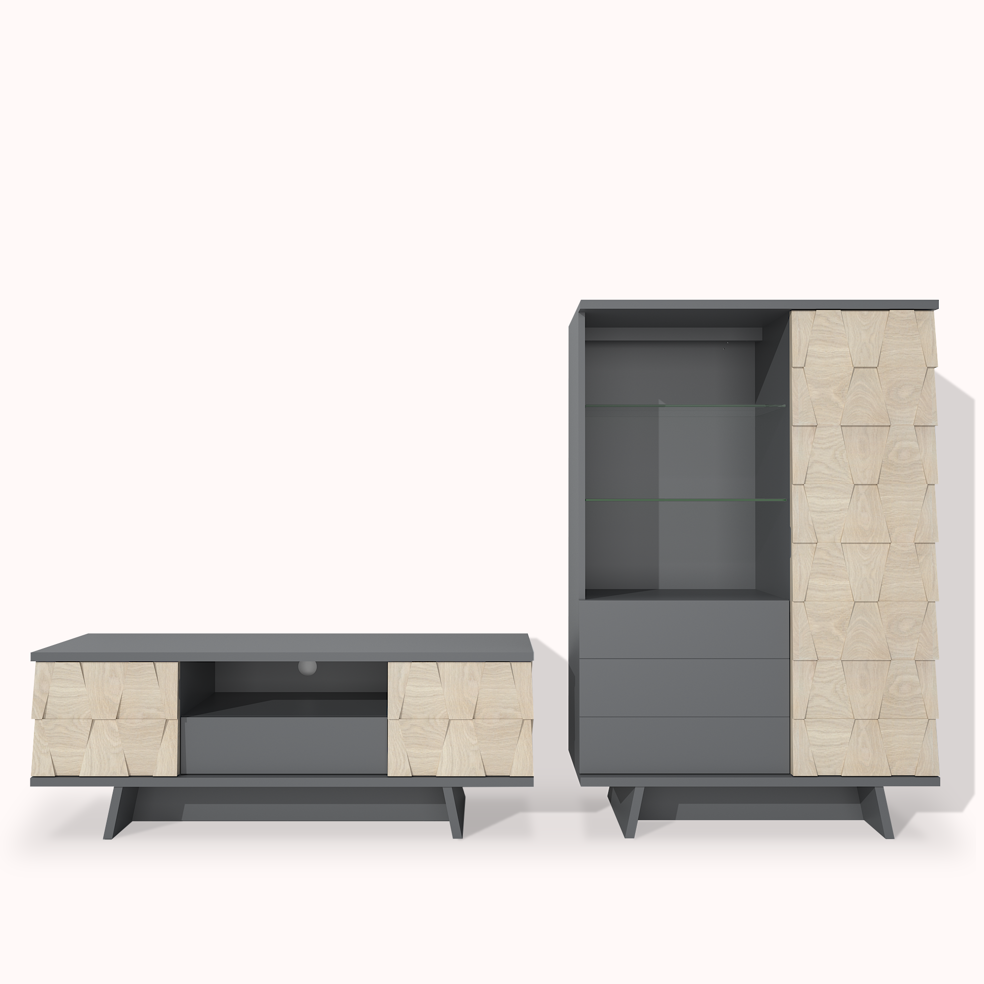 077 - trapeze media furniture