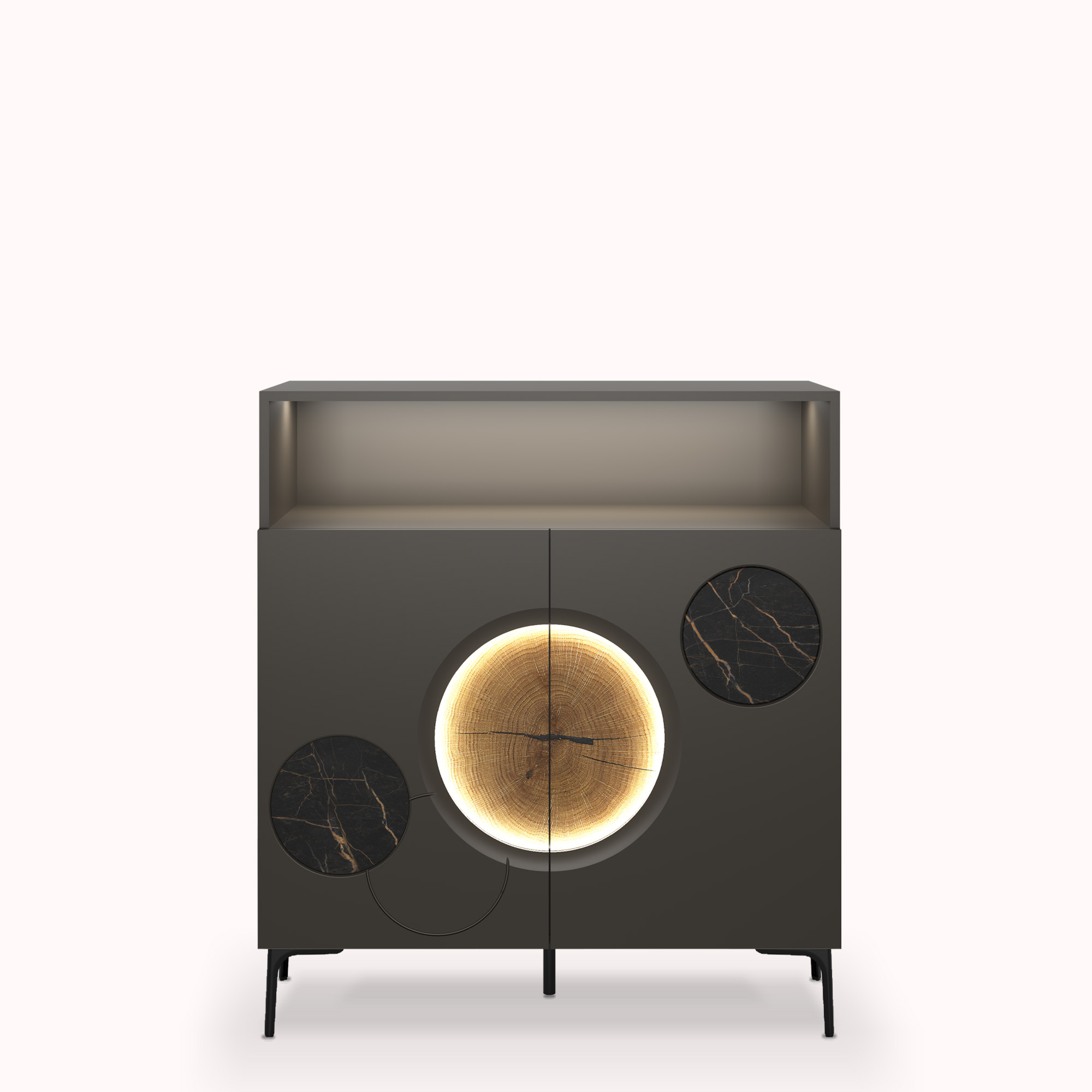 219 - aqua hall cabinet