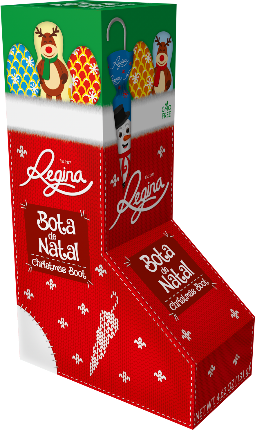 FNT - 12 - Bota de Natal c/ Figuras de Chocolate de Leite