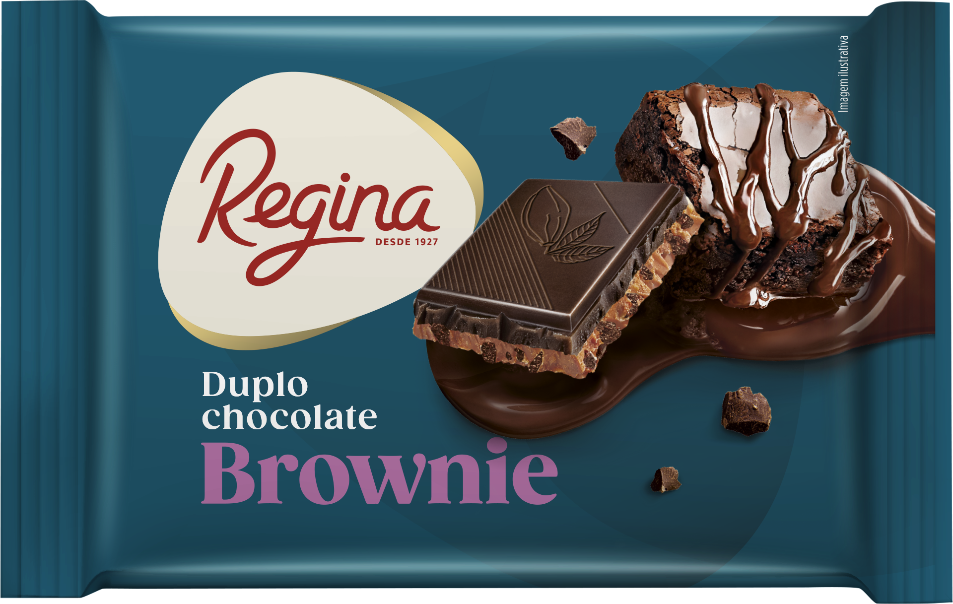 Tablete -  - Chocolate Preto  e Chocolate de Leite c/ Brownie e Bolacha